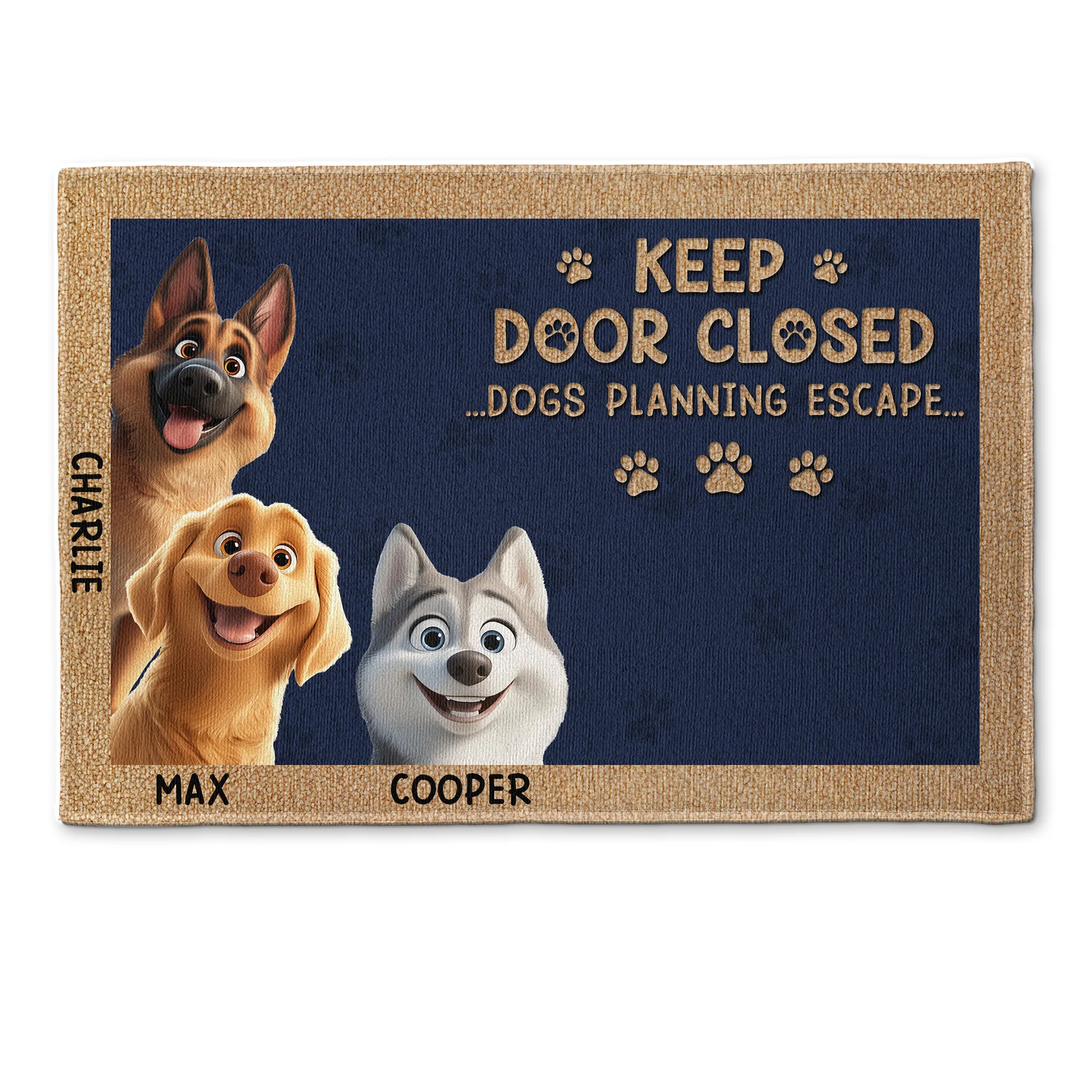 Keep Door Closed - Cartoon Pet - Personalized Doormat - Image 2