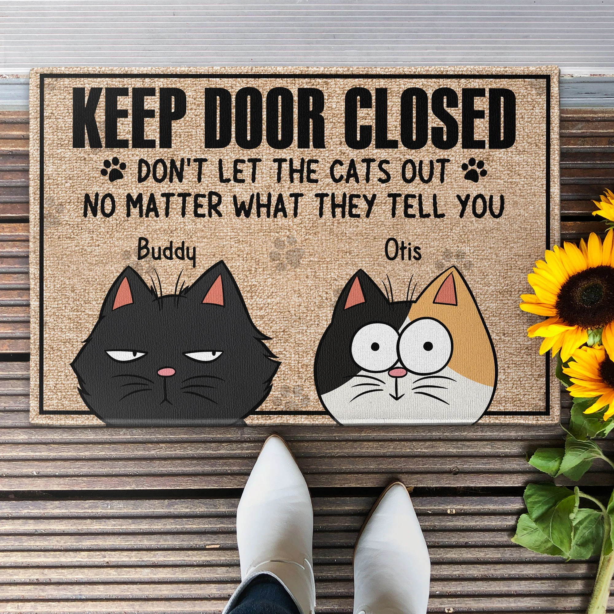 Keep Door Closed - Funny Version - Personalized Doormat - Image 2