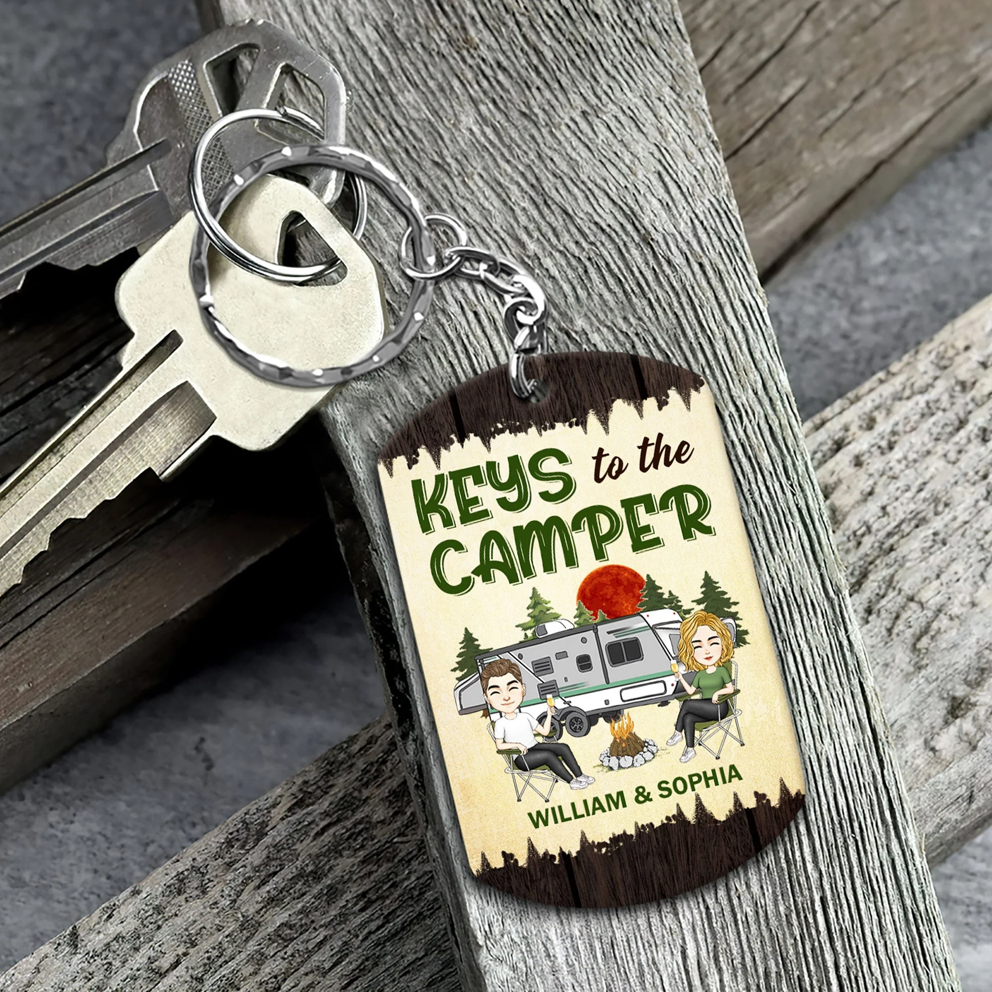 Keys To The Camper New Version - Personalized Keychain - Image 3