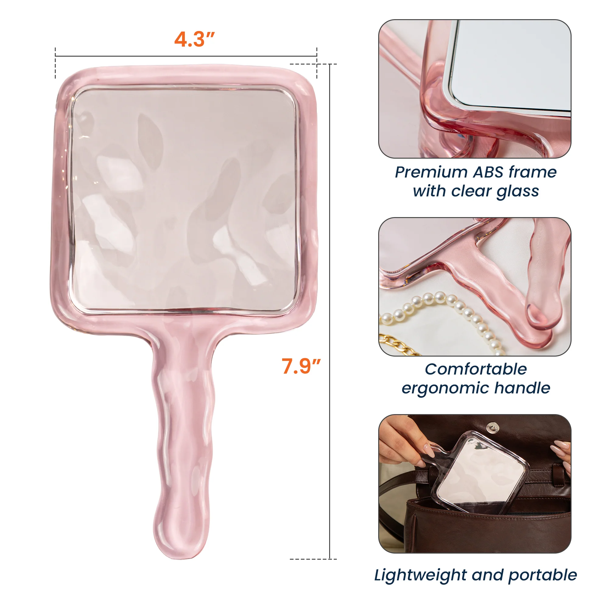 Kid Birth Flower God Says I Am - Personalized Handheld Mirror - Image 2