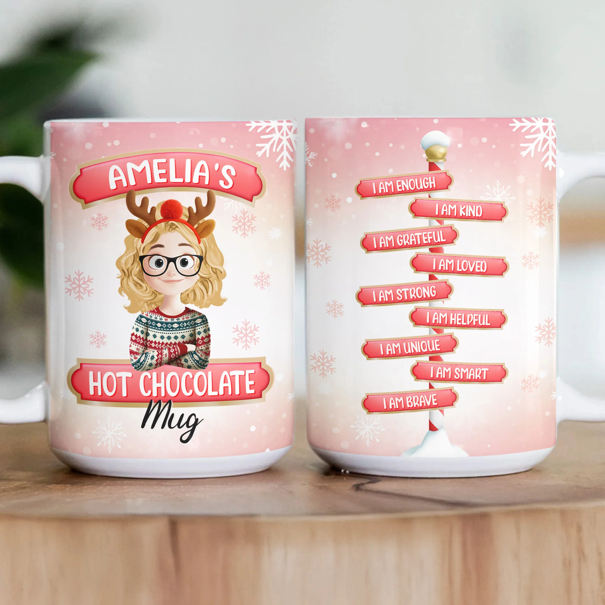Kid Hot Chocolate Christmas - Personalized Mug - Image 3