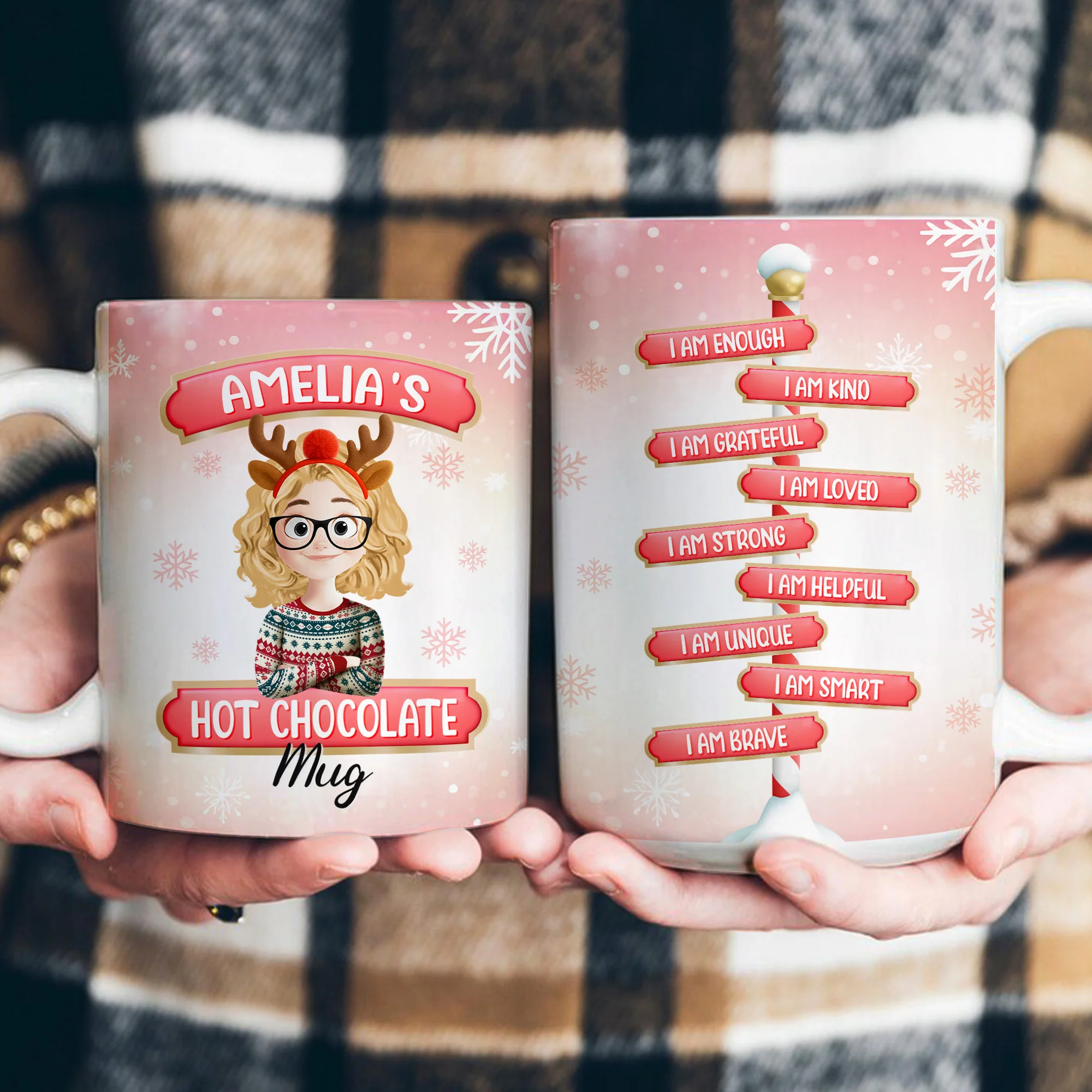 Kid Hot Chocolate Christmas - Personalized Mug - Image 4