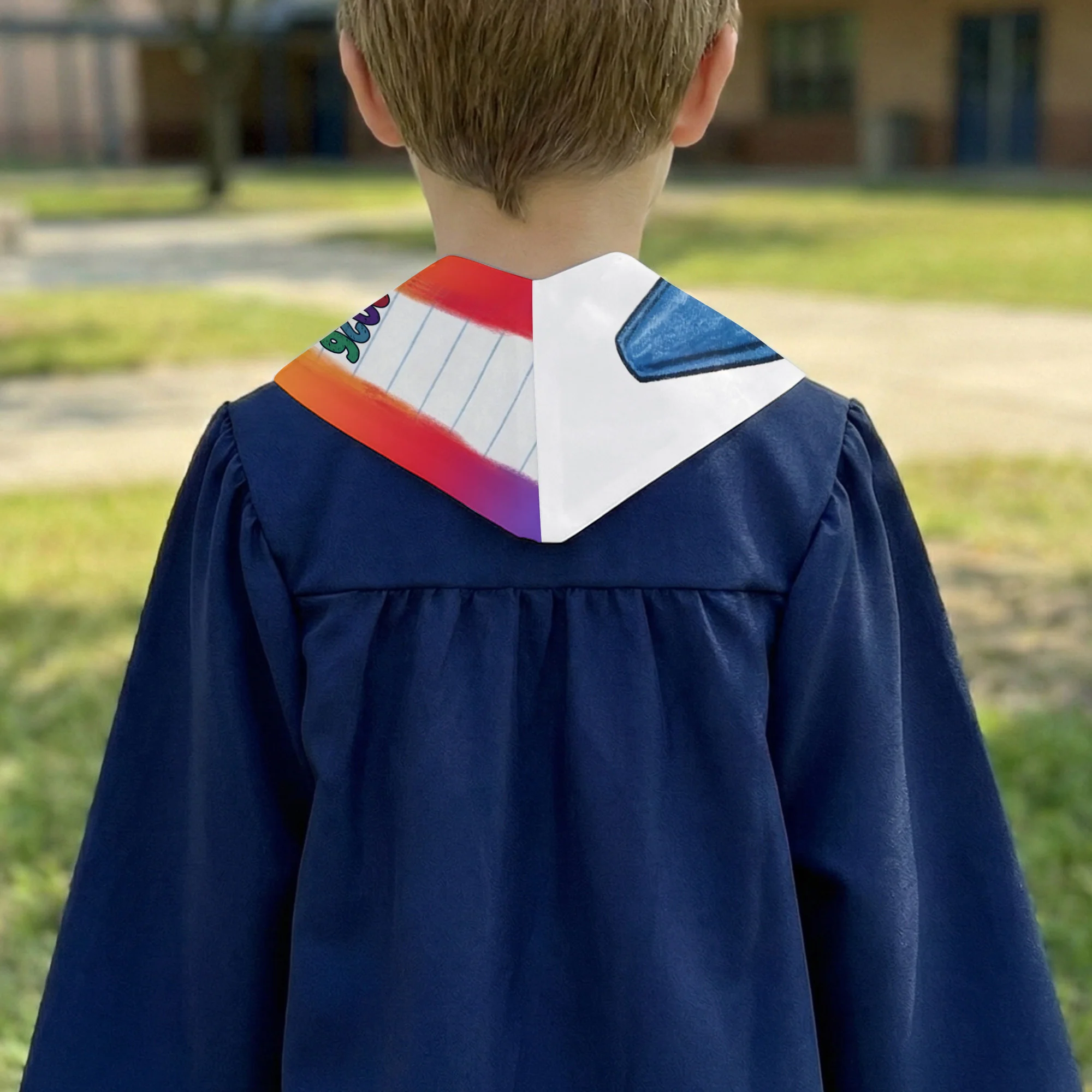 Kid Pencil Graduation Custom Name - Personalized Graduation Stole - Image 2
