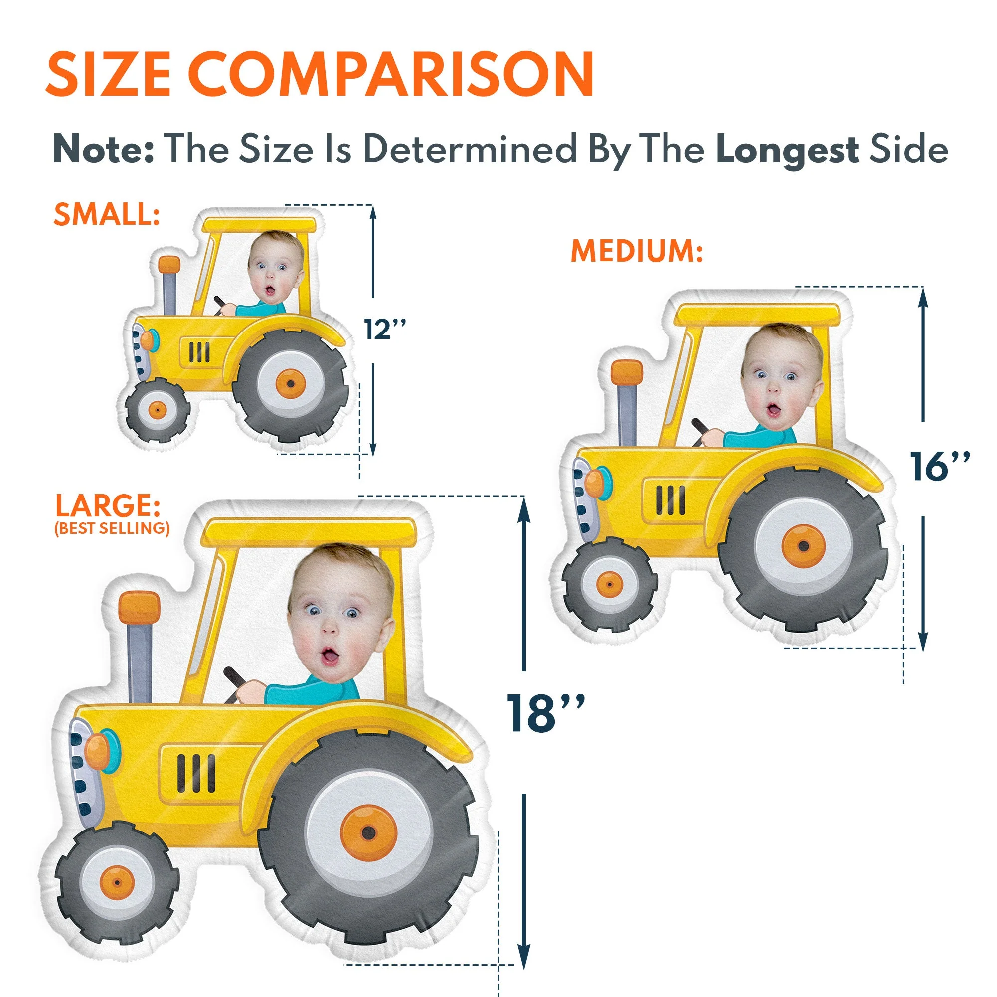 Kids Riding Vehicle - Personalized Photo Custom Shaped Pillow - Image 2