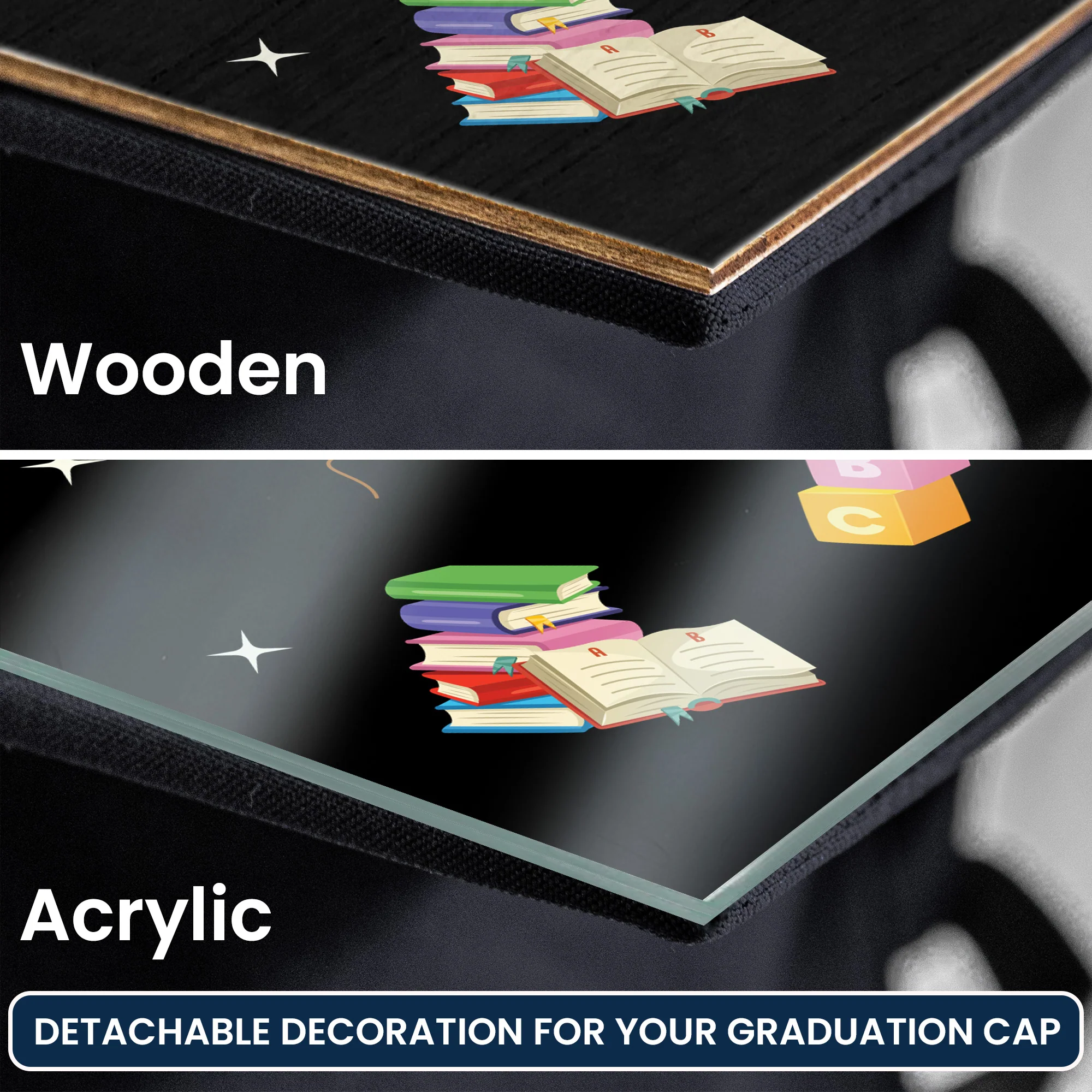 Kindergarten Preschool Graduation - Personalized Graduation Cap Topper - Image 3