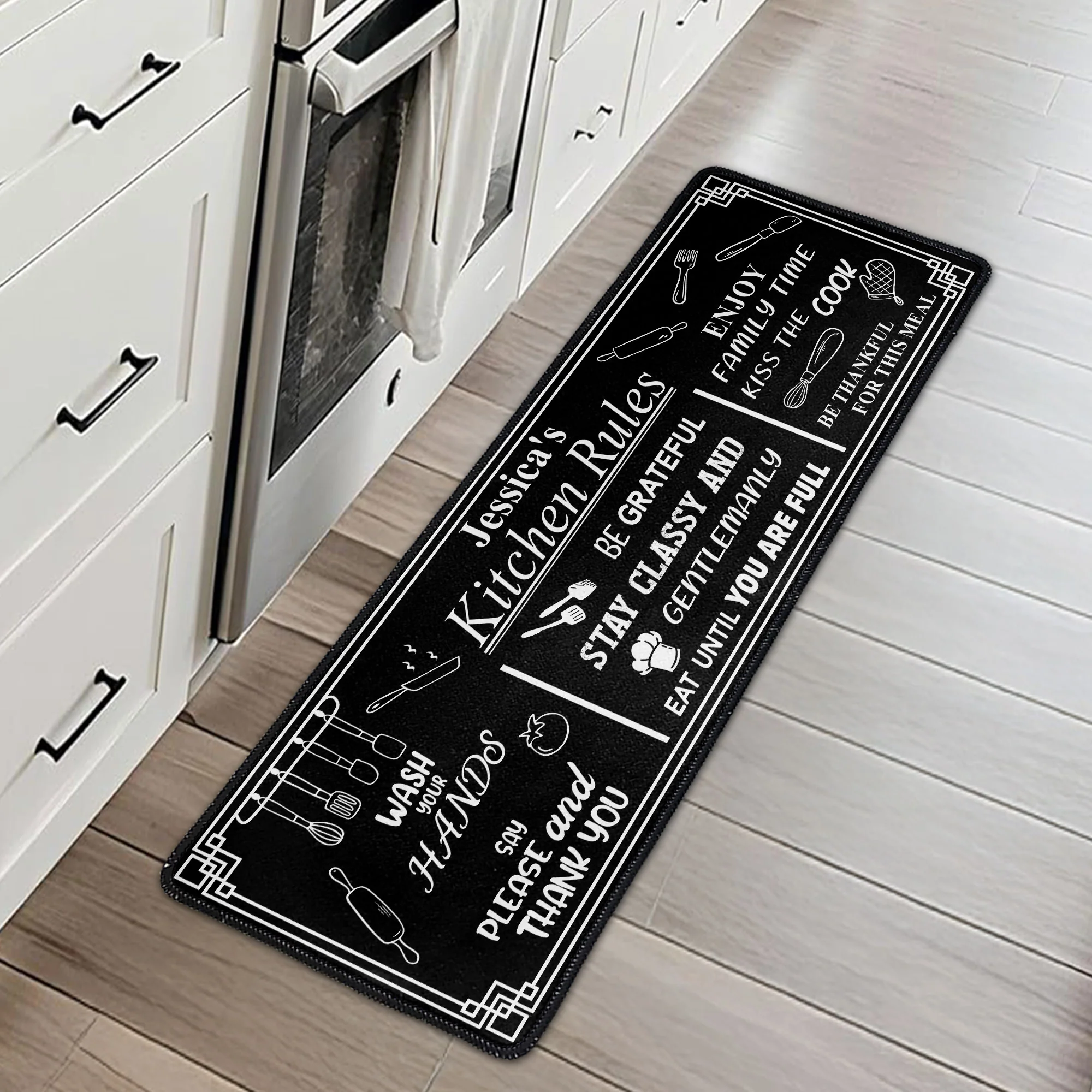 Kitchen Rules - Personalized Runner Rug - Image 2