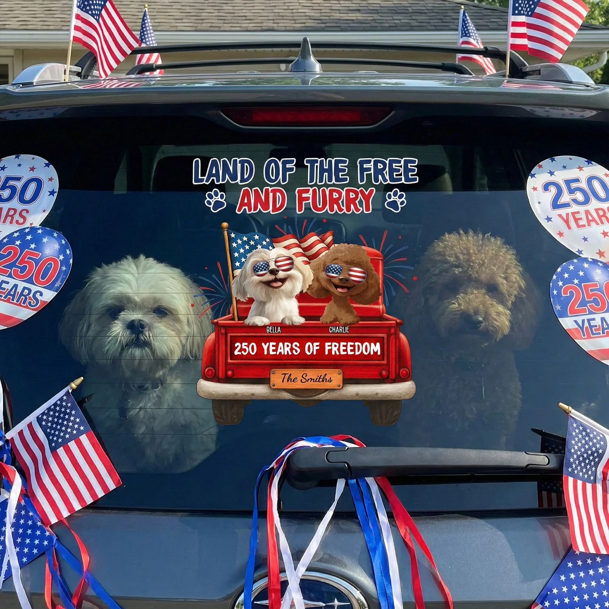Land Of The Free And Furry - Personalized Decal - Image 4