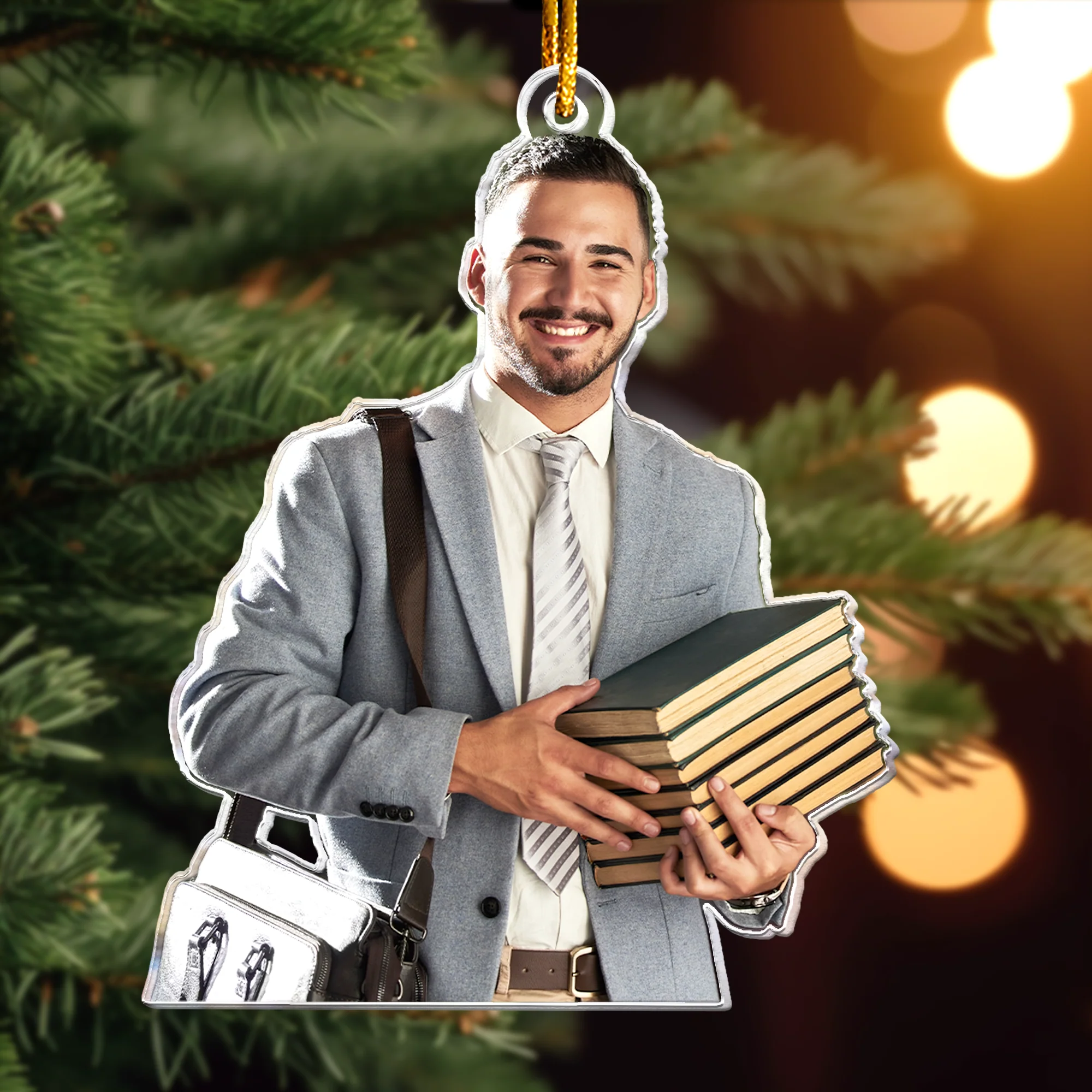 Lawyer Christmas Ornament - Personalized Acrylic Photo Ornament - Image 6