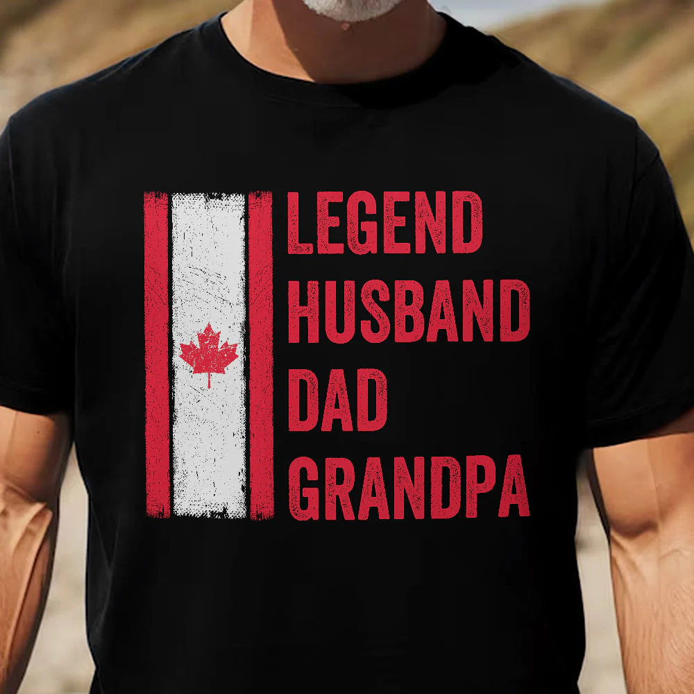 Legend, Husband, Dad And Grandpa Canada Version - Shirt - Image 2