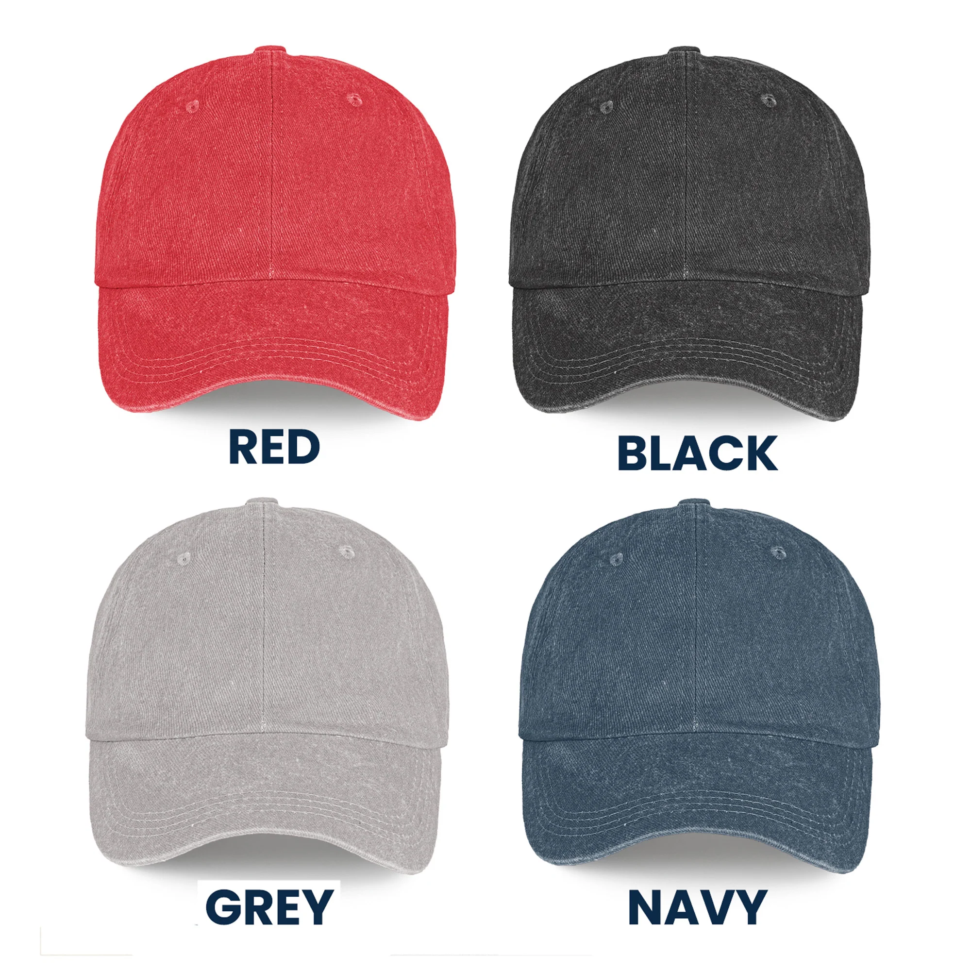 Legend, Husband, Dad And Grandpa - Personalized Distressed Denim Cap - Image 6