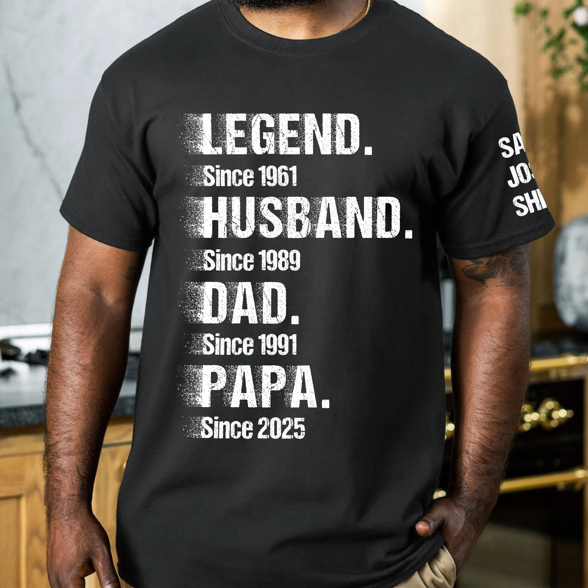 Legend Husband Dad Papa - New Vintage Version - Personalized Shirt - Image 5