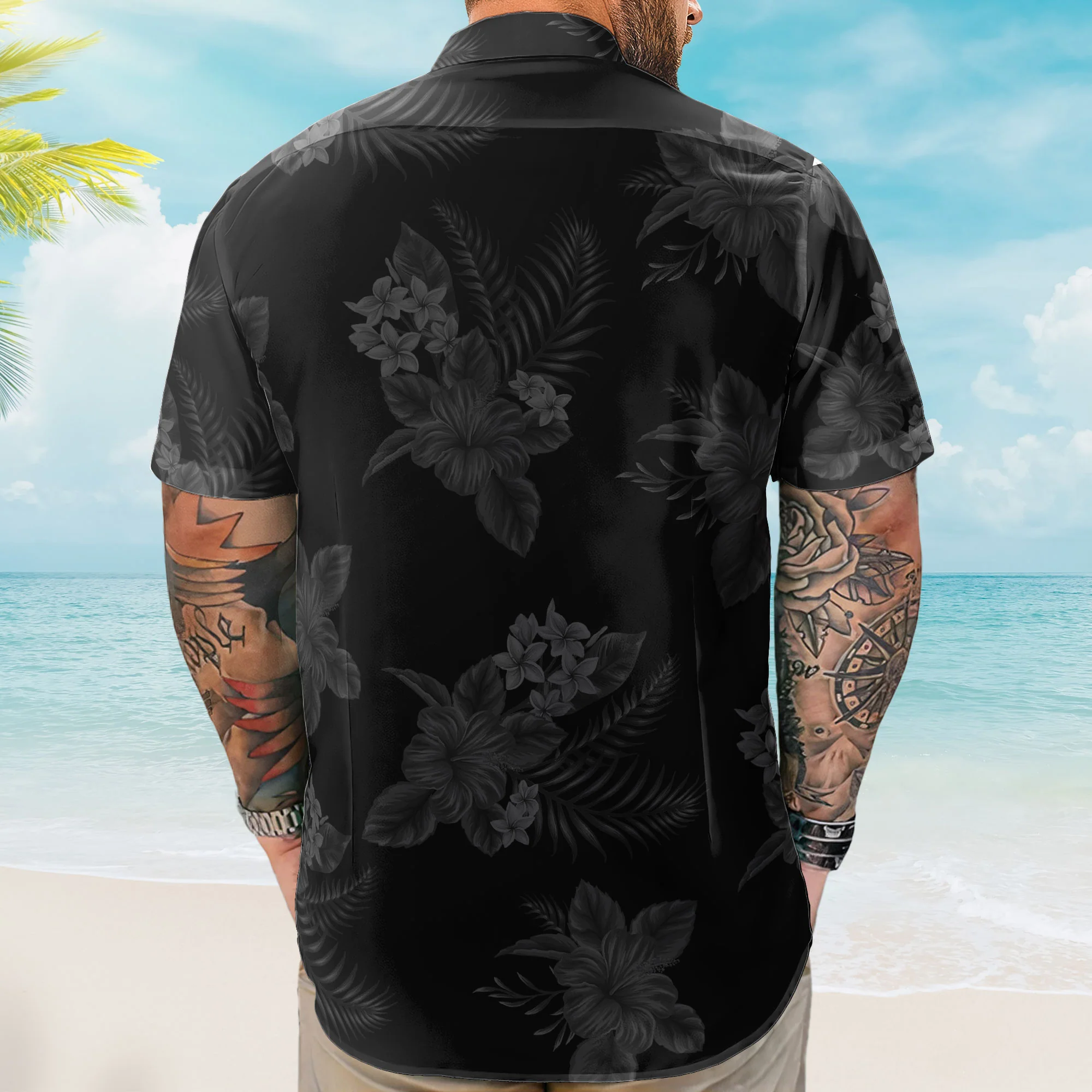 Legend Husband Daddy Grandpa Summer Pattern - Personalized Hawaiian Shirt - Image 4