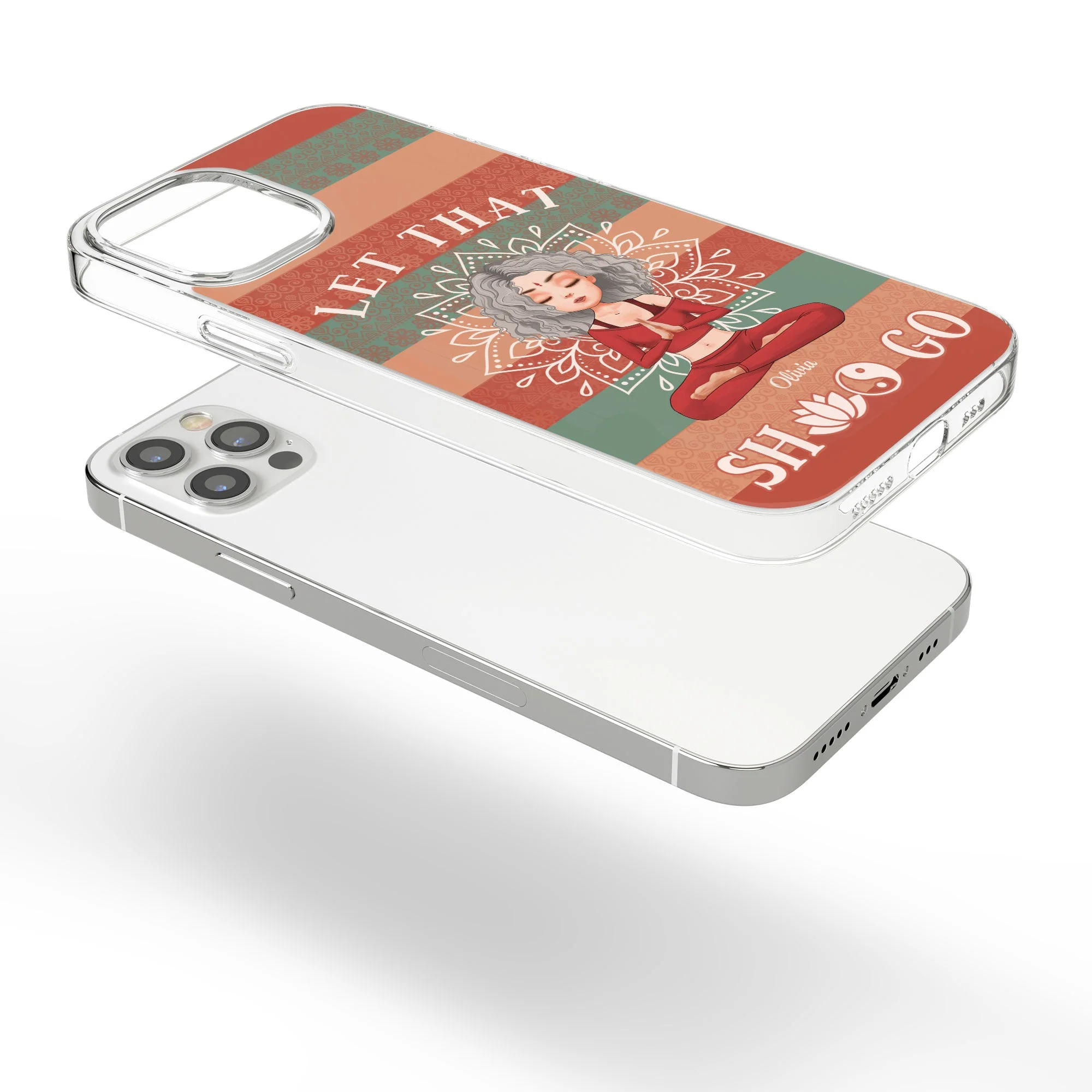 Let That Sh*t Go - Personalized Clear Phone Case - Image 6