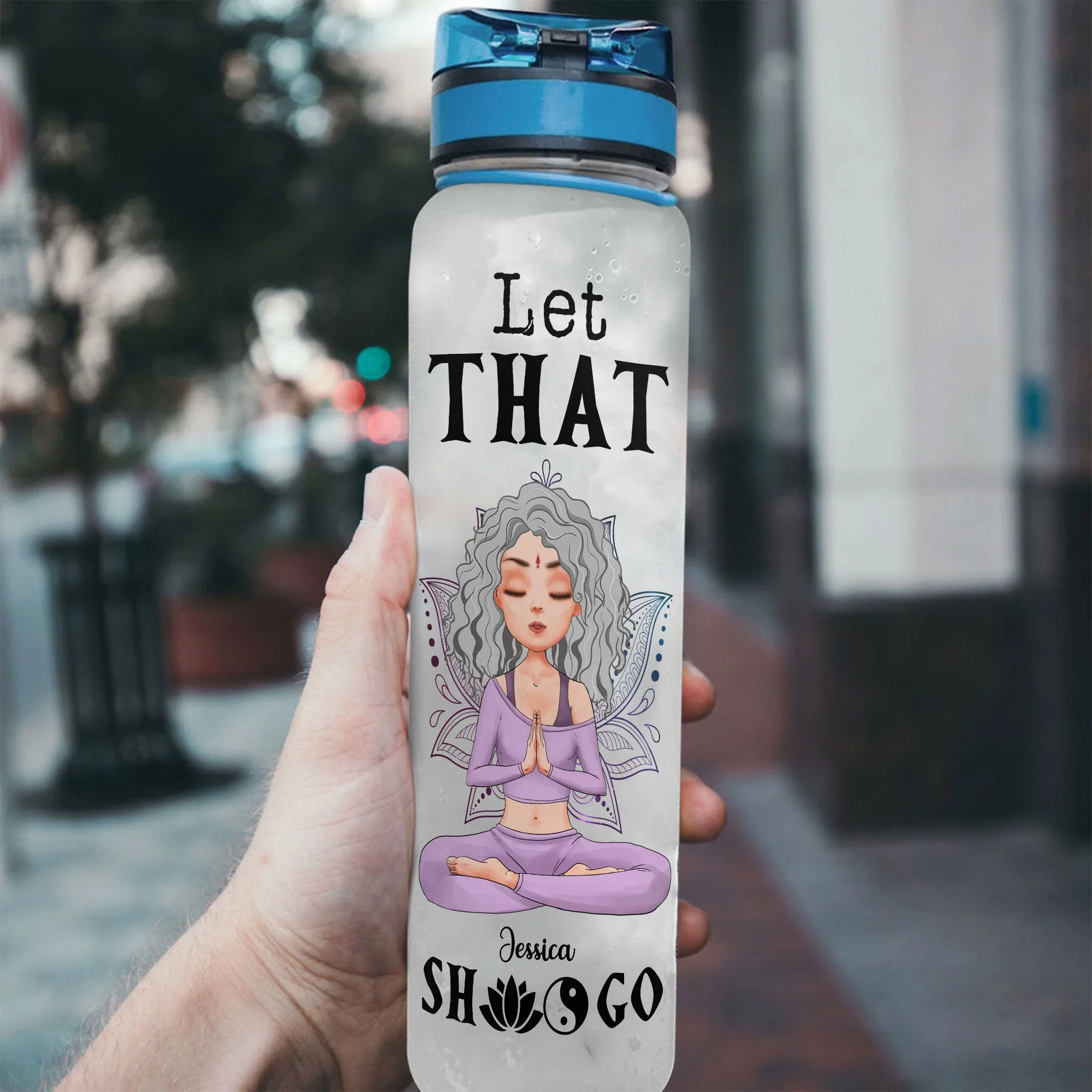 Let That Shit Go - Personalized Water Tracker Bottle - Image 3