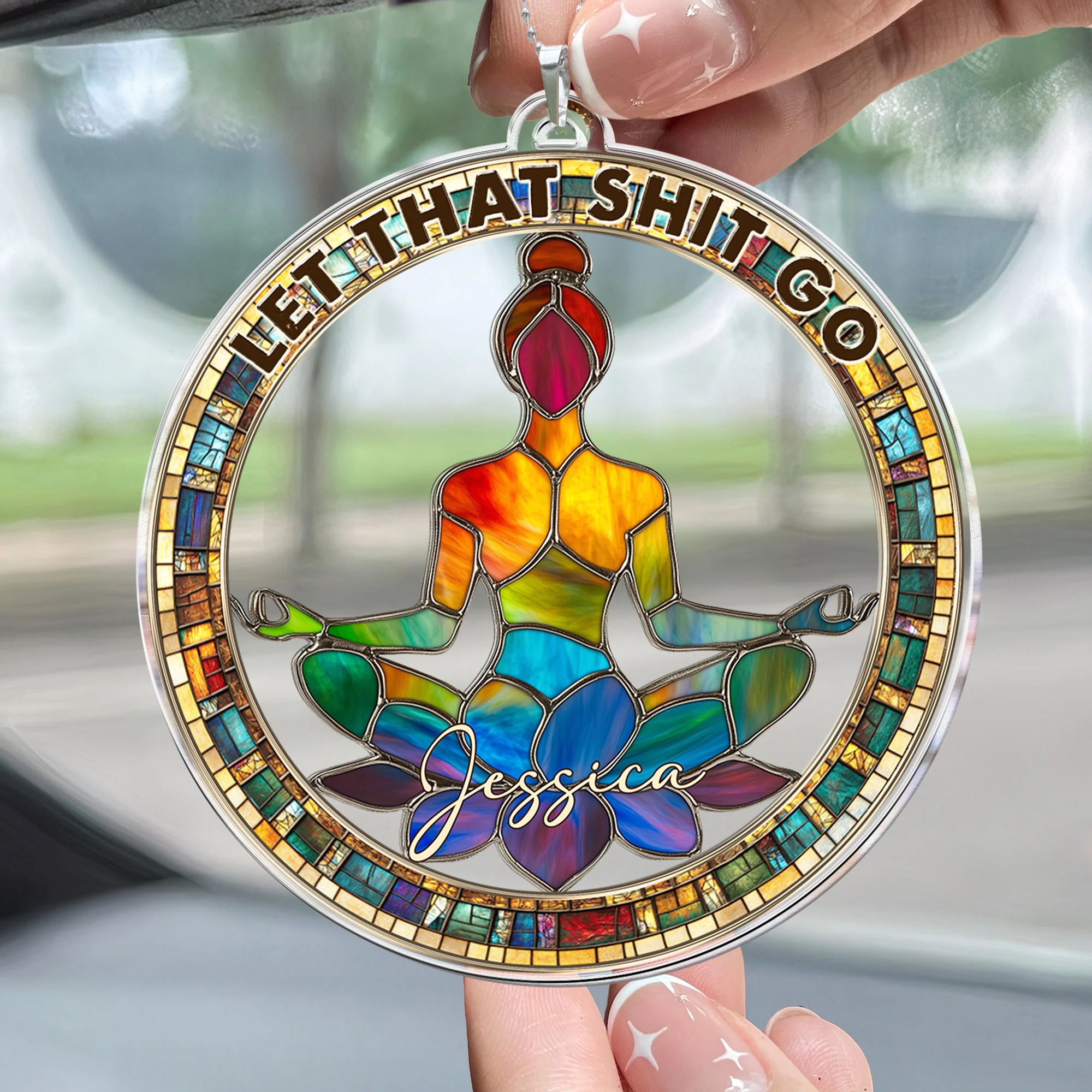 Let That Sht Go - Personalized Rear View Mirror Accessory - Image 2