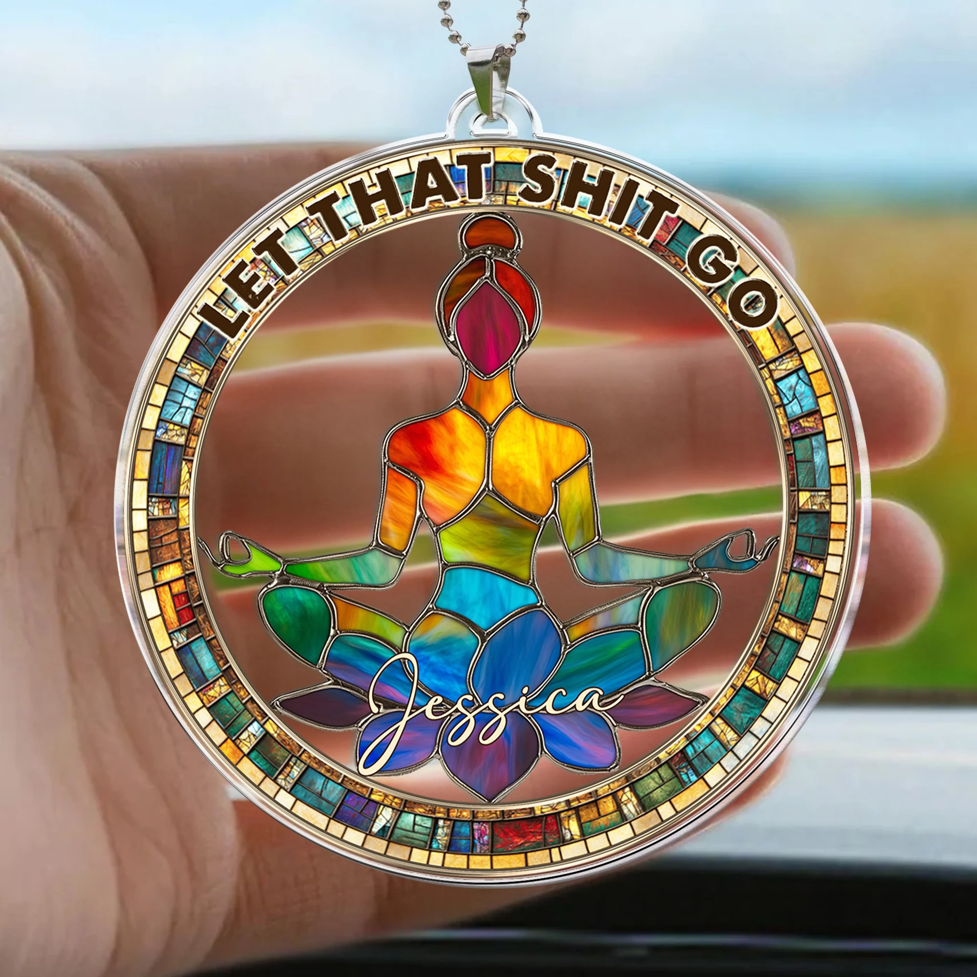Let That Sht Go - Personalized Rear View Mirror Accessory - Image 3
