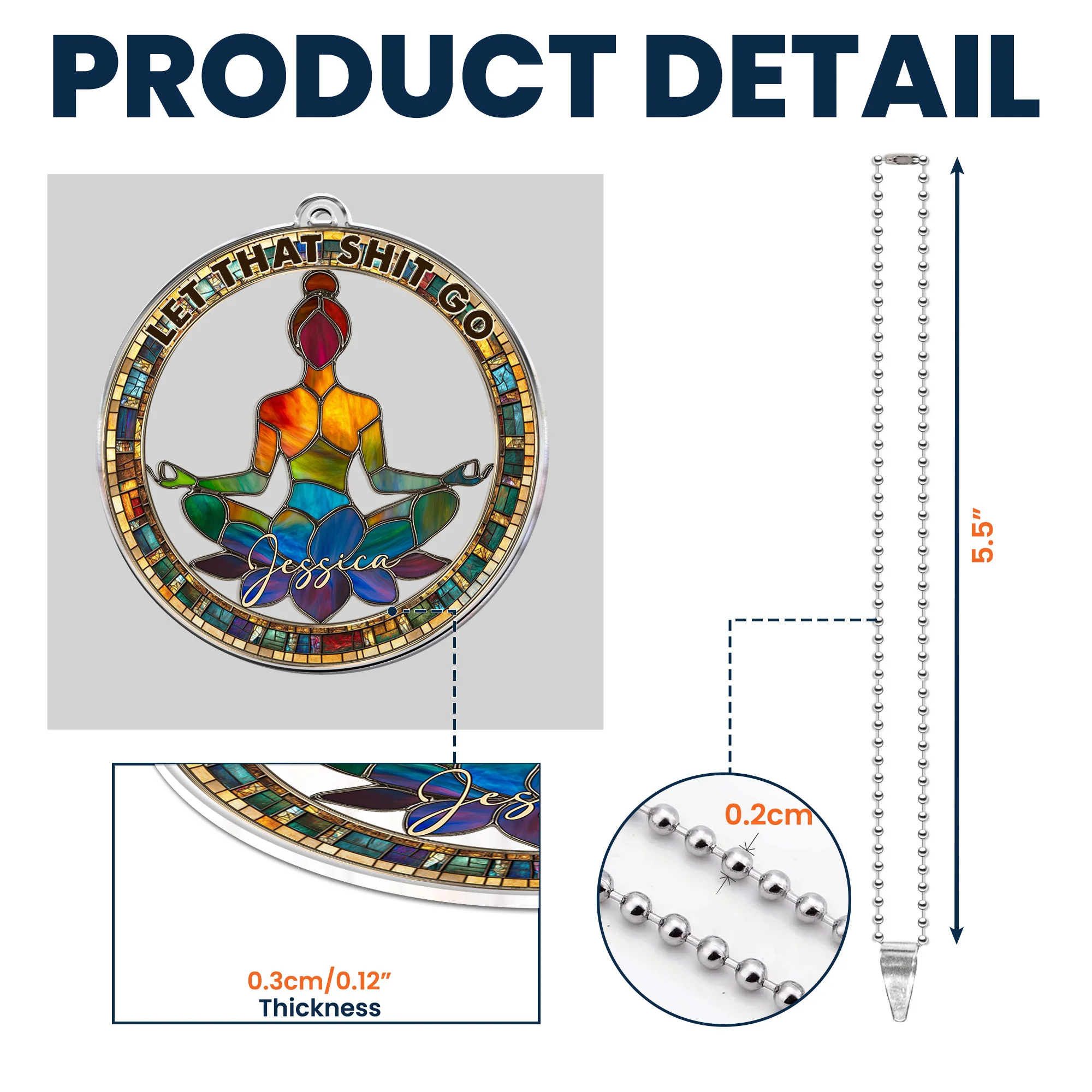 Let That Sht Go - Personalized Rear View Mirror Accessory - Image 4