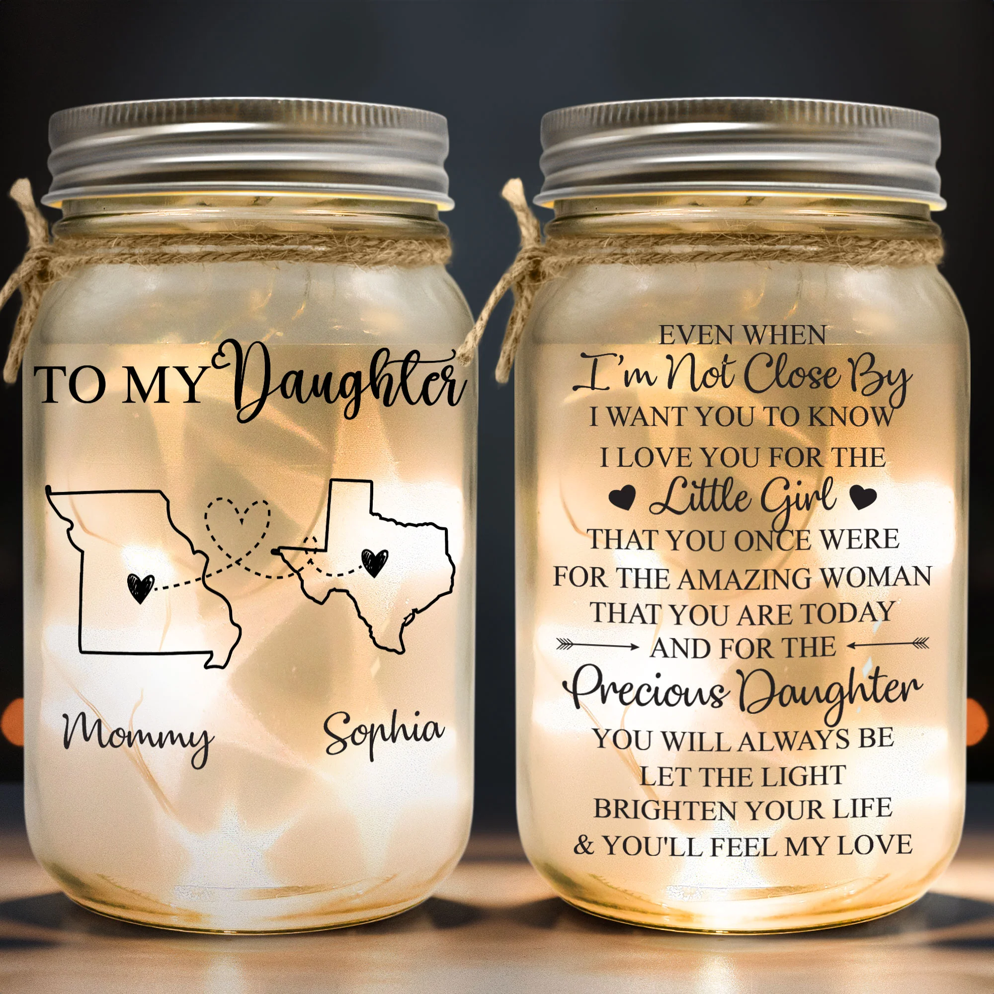Let The Light Brighten Your Life - Personalized Mason Jar Light - Image 2