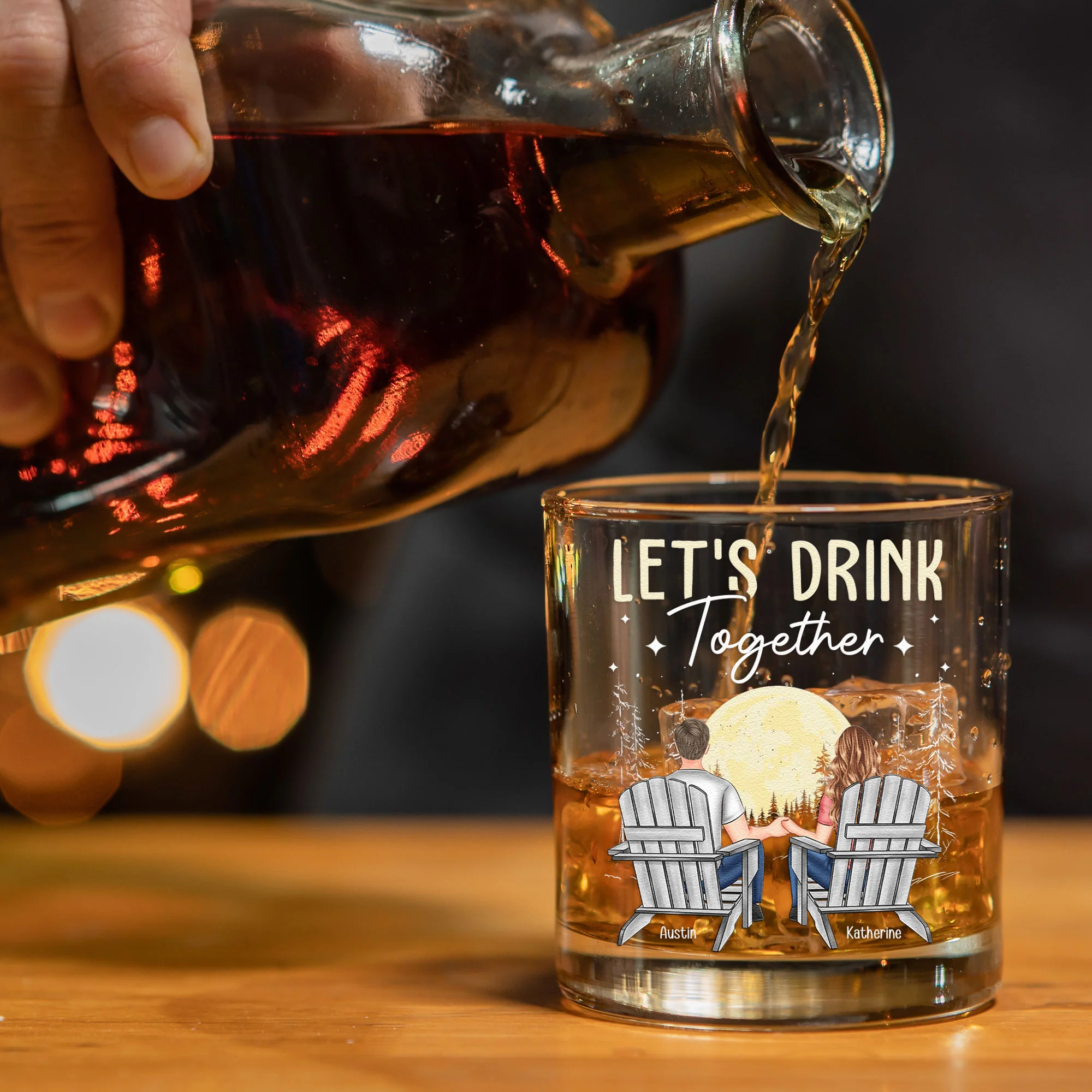 Let's Drink Together For The Rest Of Our Lives - Personalized Whiskey Glass Set - Image 5