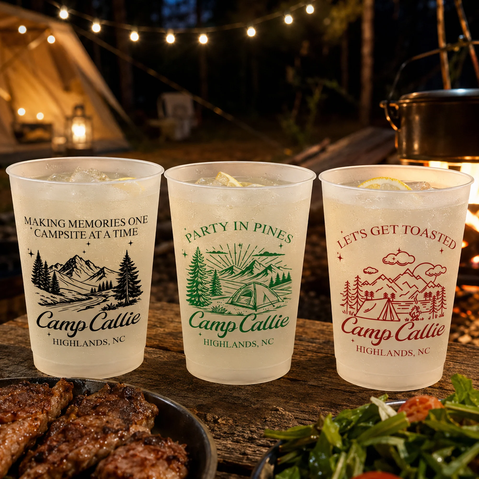 Let's Get Toasted, Camping Party, Party Trip - Personalized Cups - Image 5