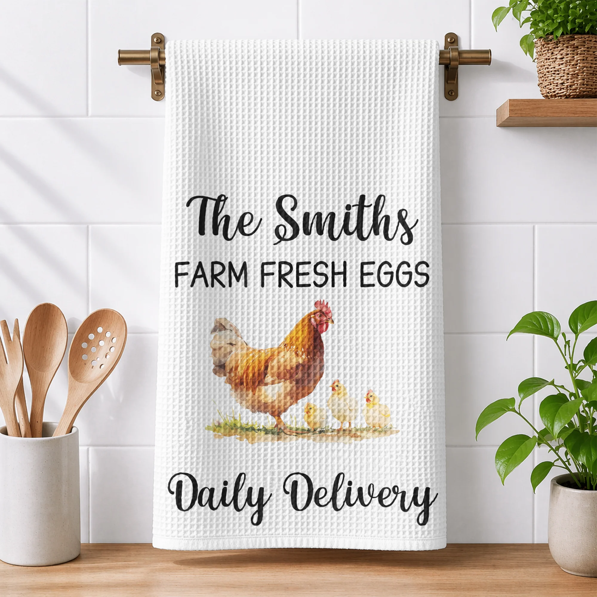 Life Is Better With Chickens - Personalized Kitchen Towel - Image 2