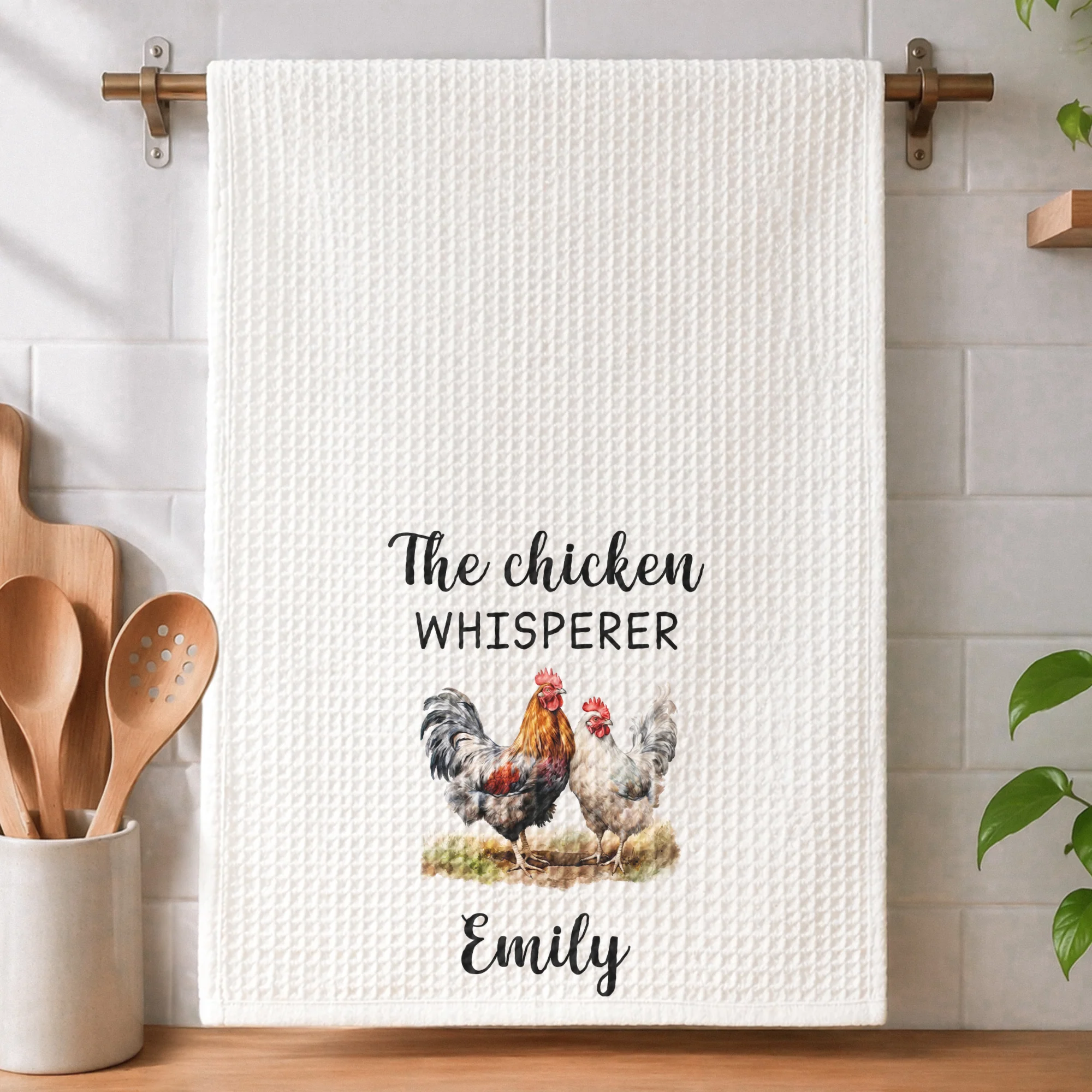 Life Is Better With Chickens - Personalized Kitchen Towel - Image 4