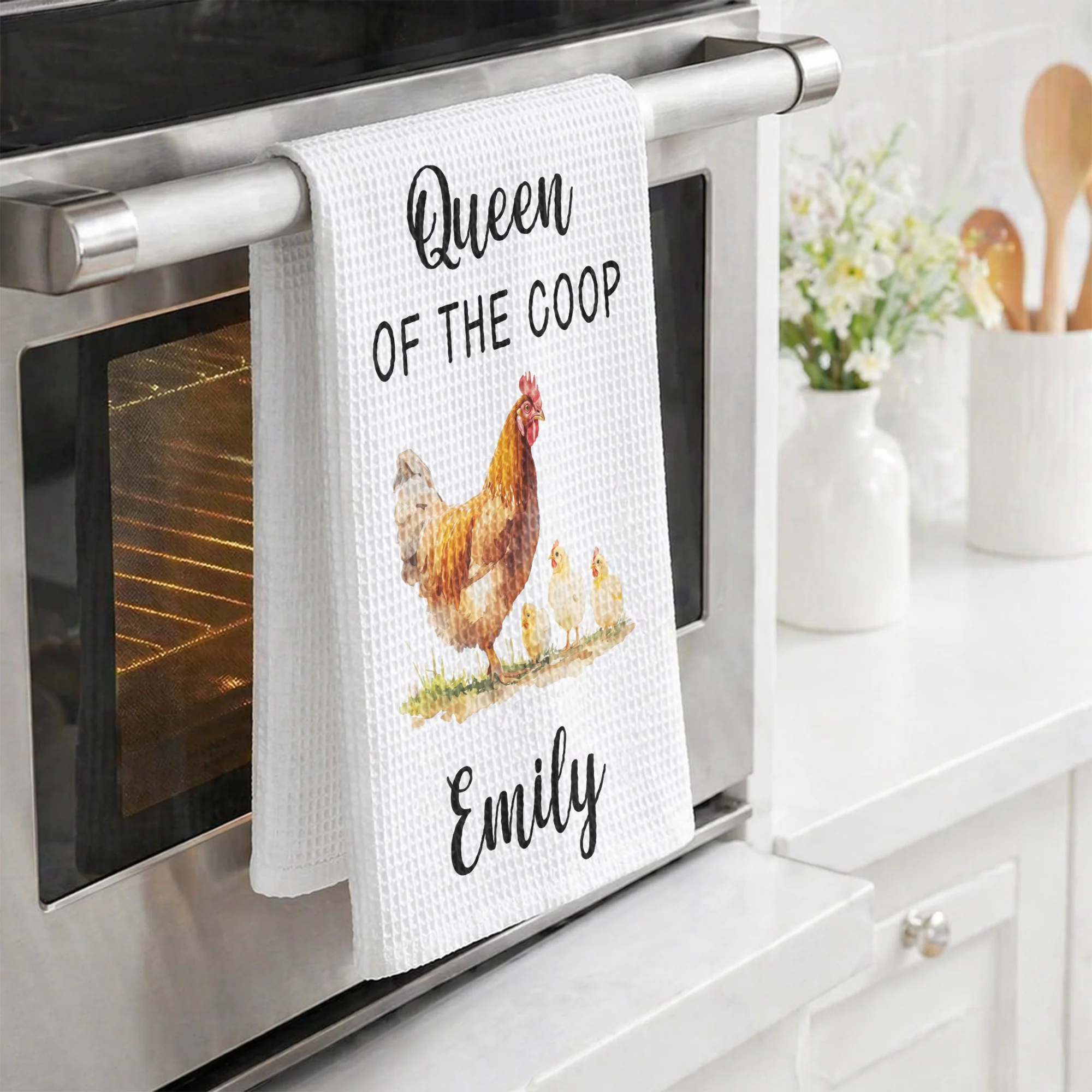 Life Is Better With Chickens - Personalized Kitchen Towel - Image 5