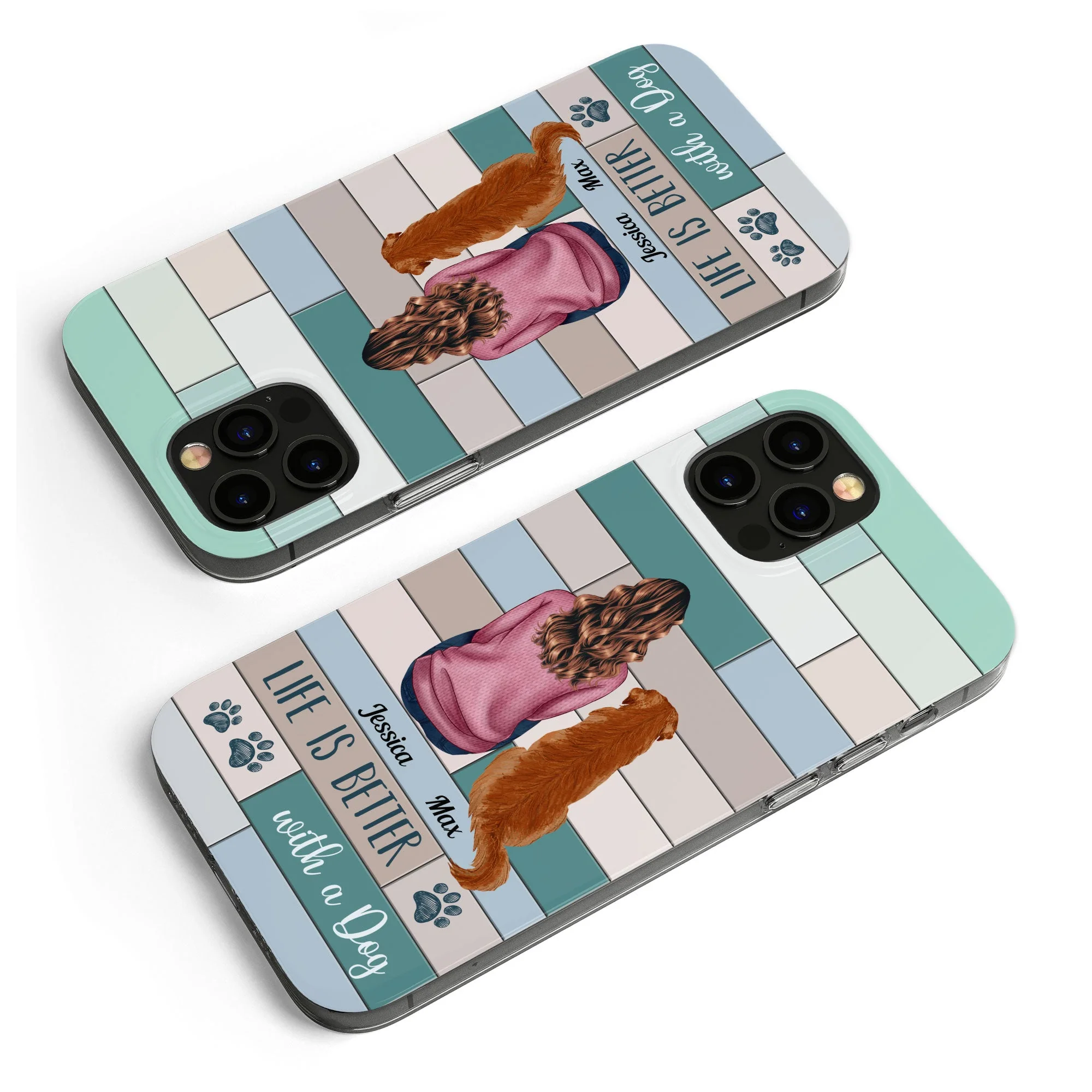Life Is Better With Fur Babies - Personalized Clear Phone Case - Image 5
