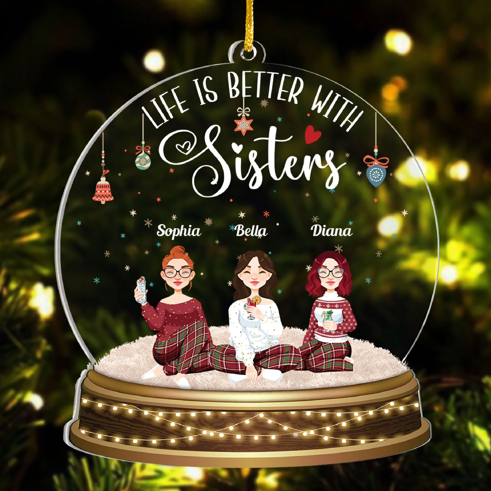 Life Is Better With... - Personalized Acrylic Ornament - Image 3