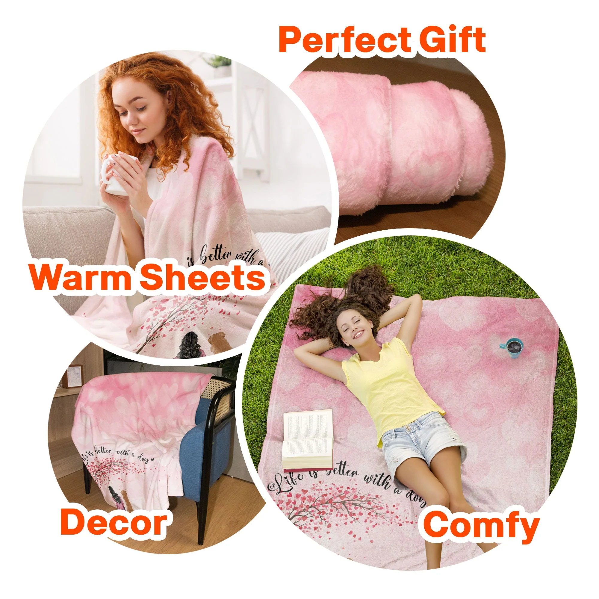 Life Is Better With Pets Around - Personalized Blanket - Image 5