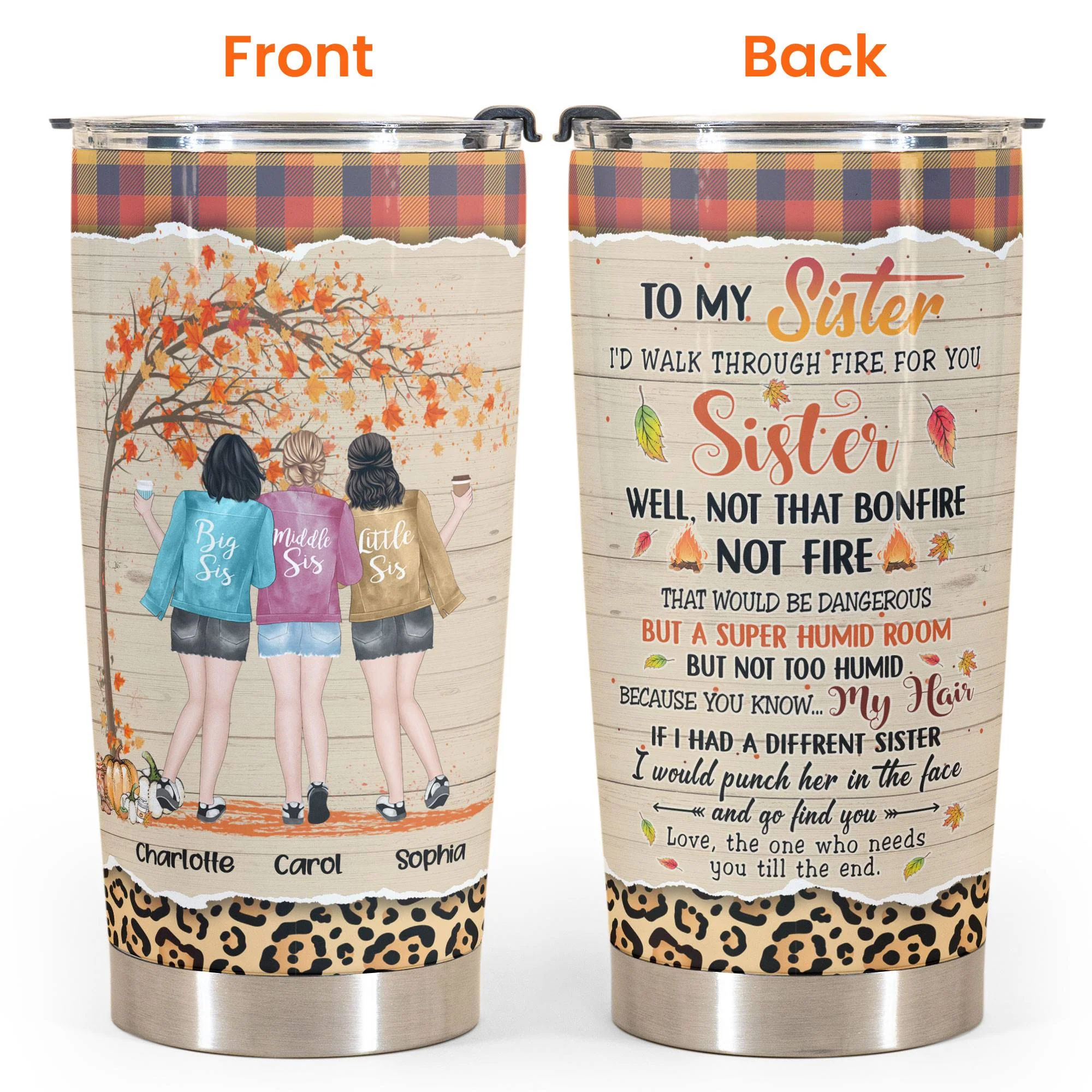 Life Is Better With Sisters - Personalized Tumbler Cup - Gift For Sisters - Image 4