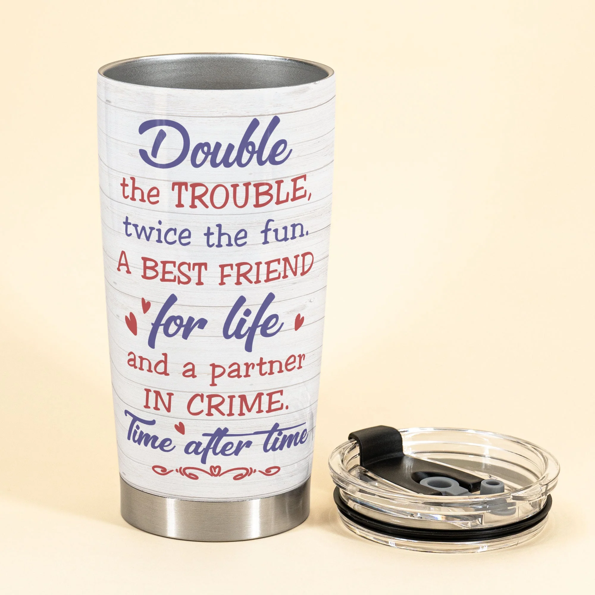 Life Is Better With Twin Sisters - Personalized Tumbler Cup - Image 3