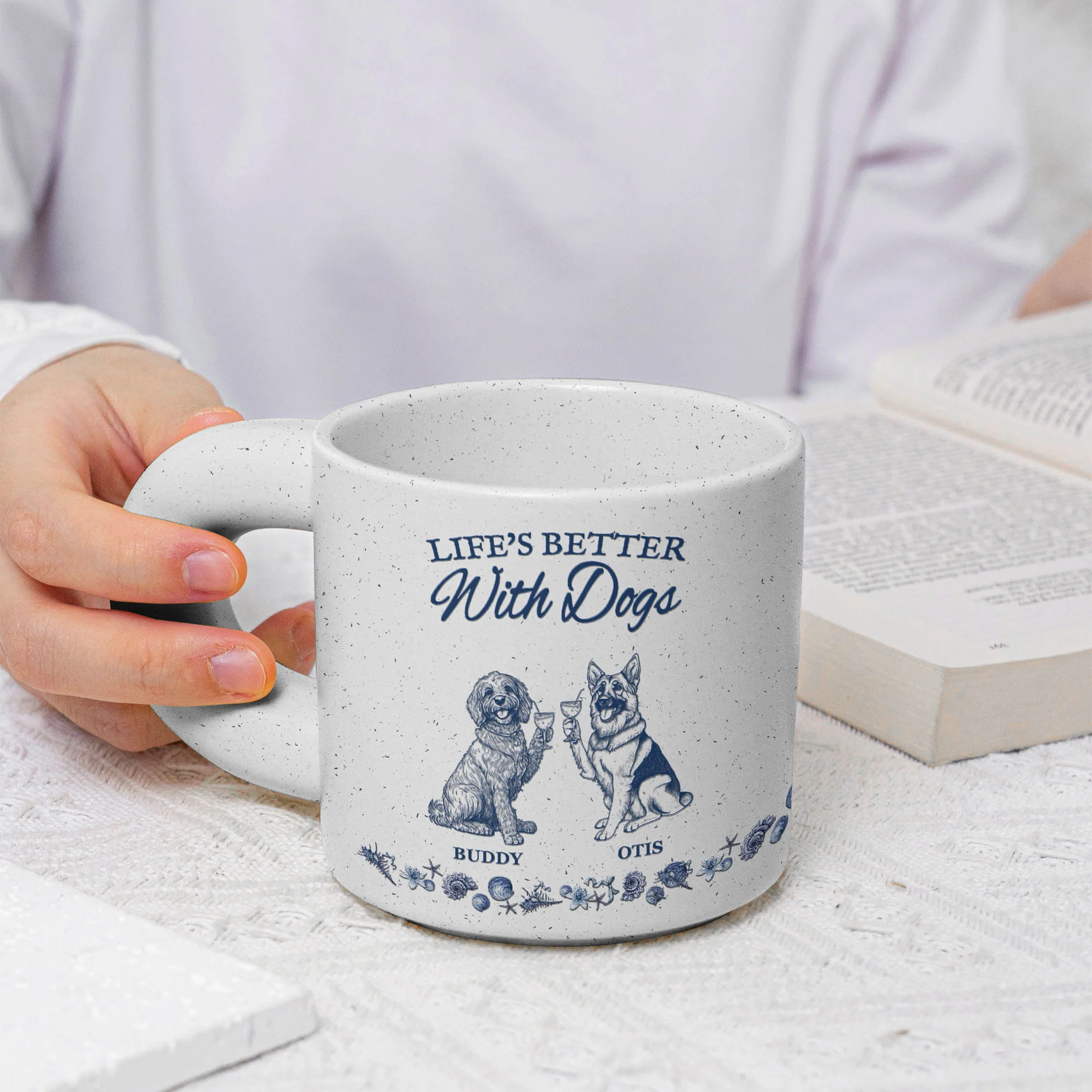 Life's Better With Dogs - Personalized Chunky Mug - Image 3