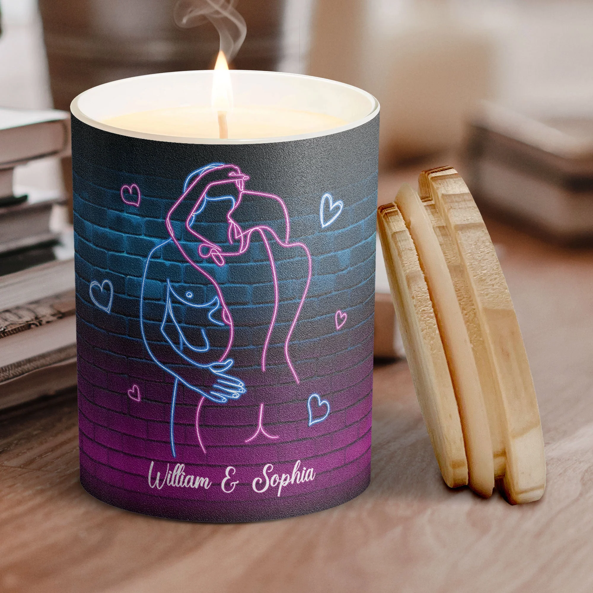 Light When You Want Me Naked Couples - Personalized Candle - Image 2