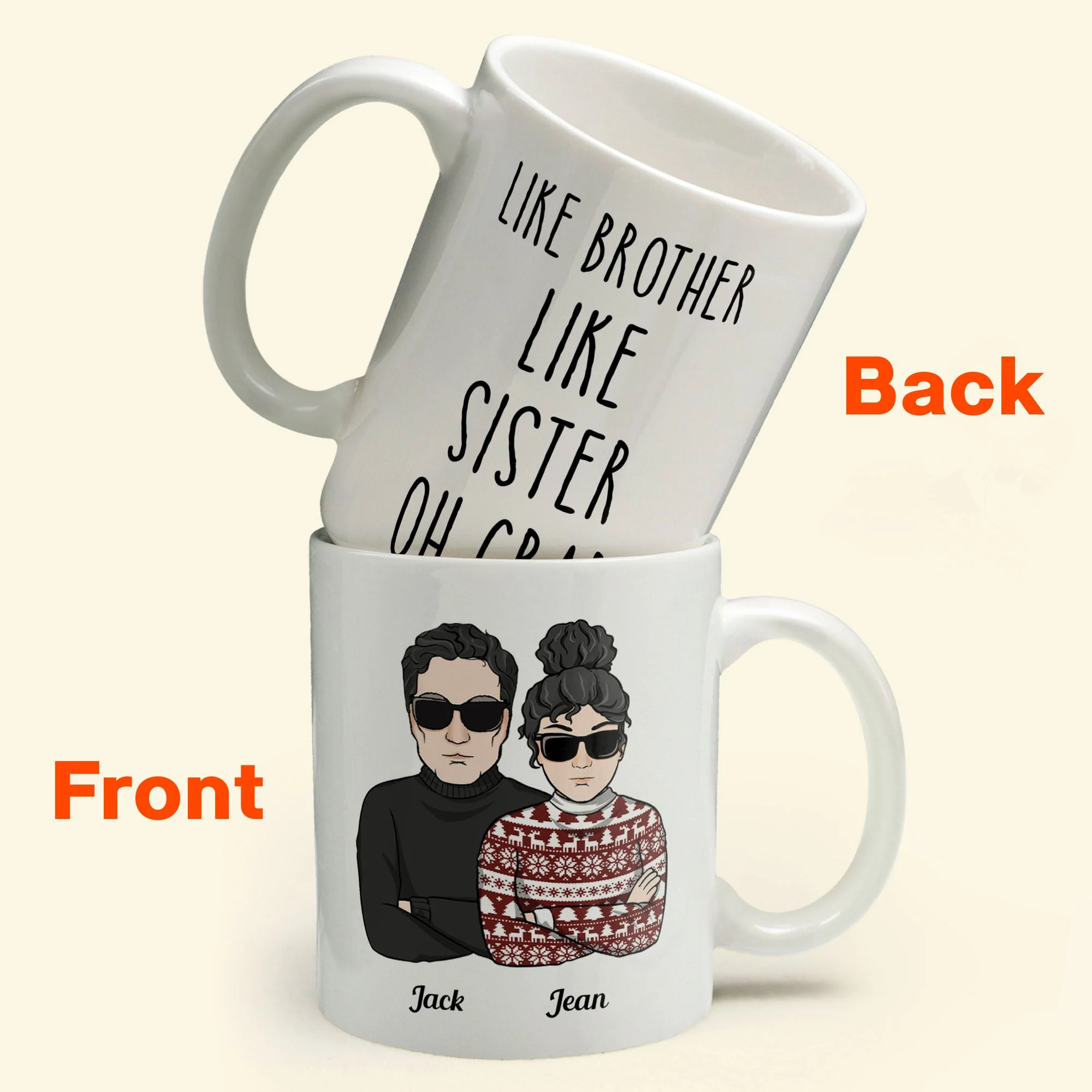 Like Brother Like Sister Oh Crap - Personalized Mug - Image 6
