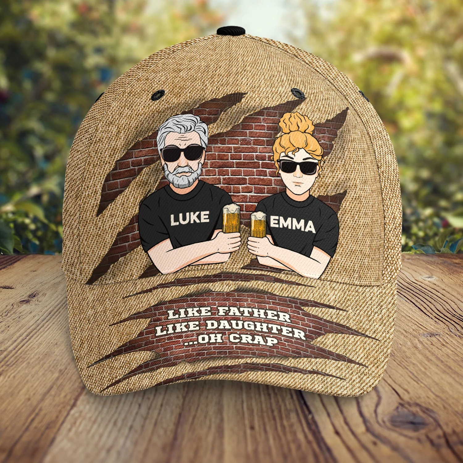 Like Father, Like Daughter ...Oh Crap - Personalized Classic Cap - Image 5