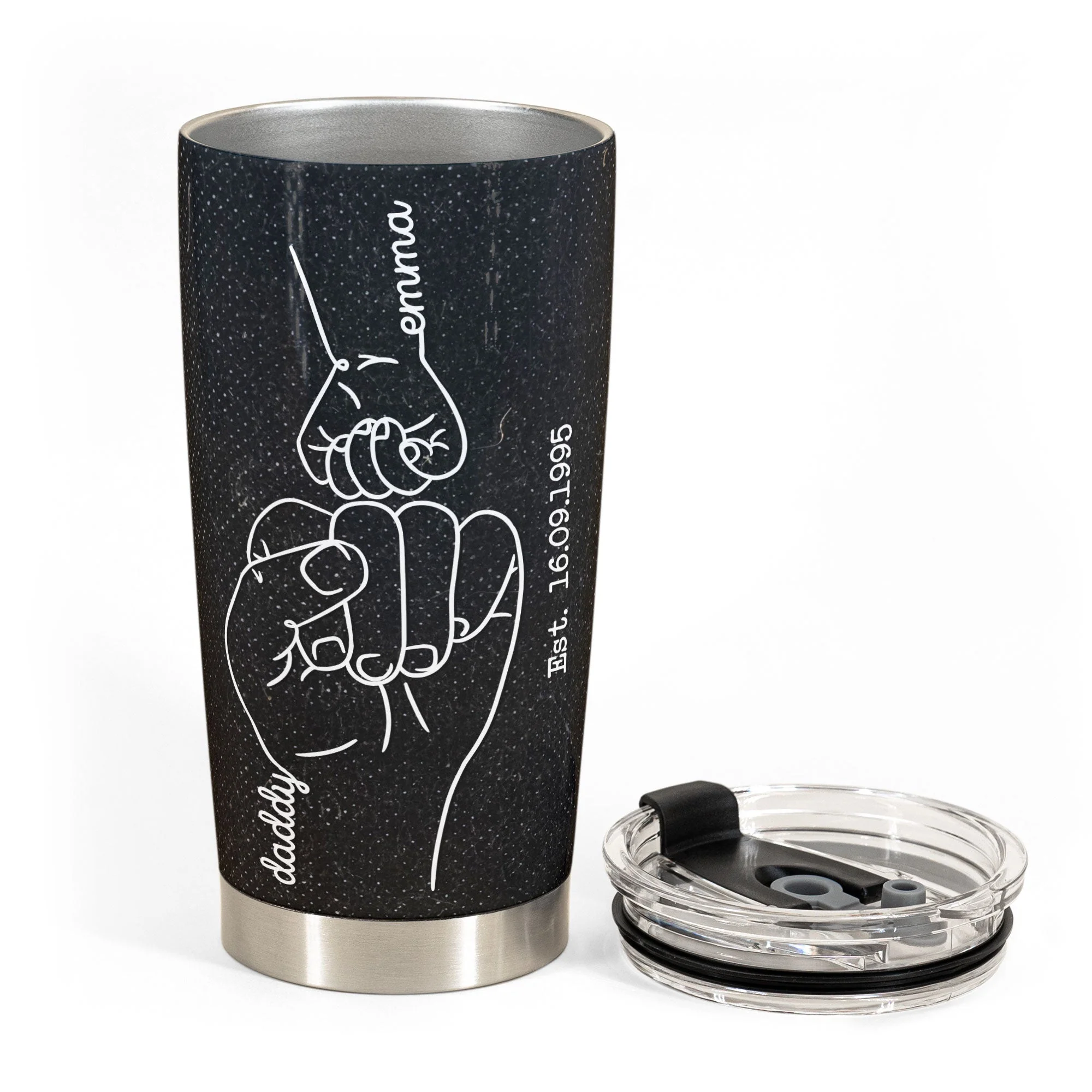 Like Father Like Daughter Oh Crap - Personalized Tumbler Cup - Image 3