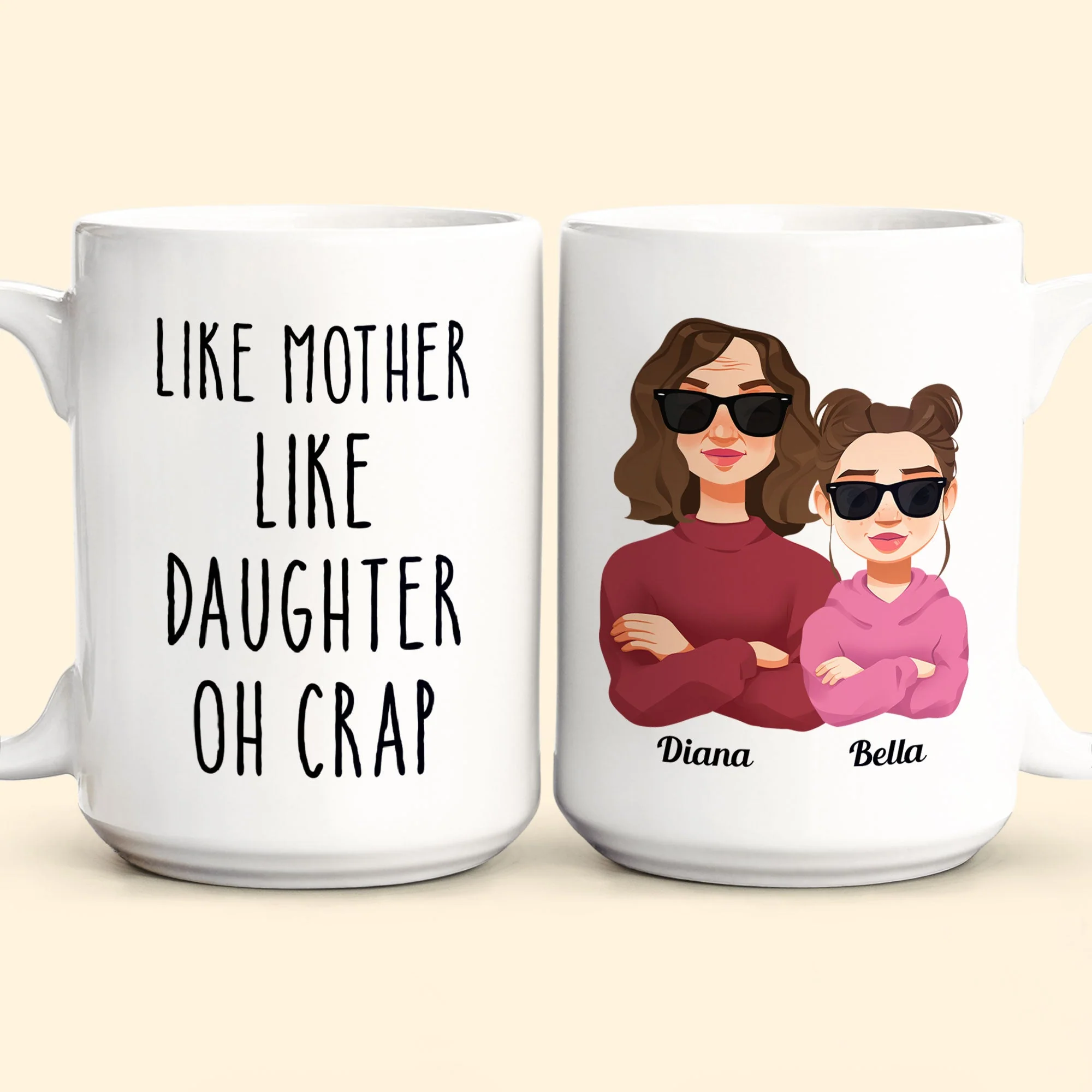 Like Mom Like Daughter - Personalized Mug - Image 3