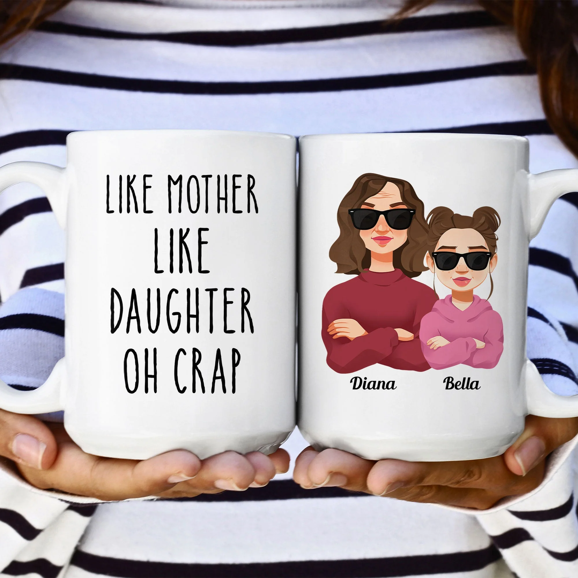 Like Mom Like Daughter - Personalized Mug - Image 4