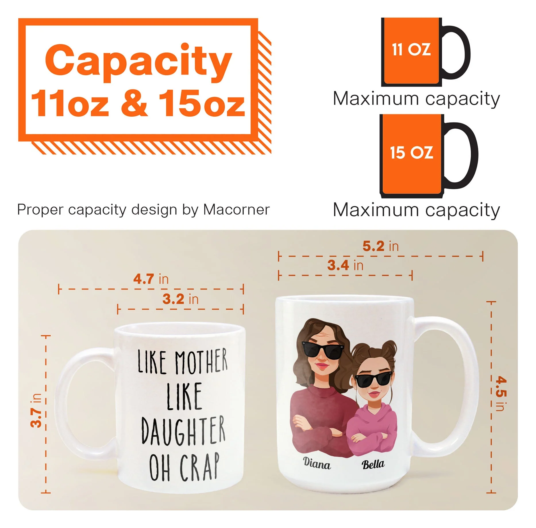 Like Mom Like Daughter - Personalized Mug - Image 6