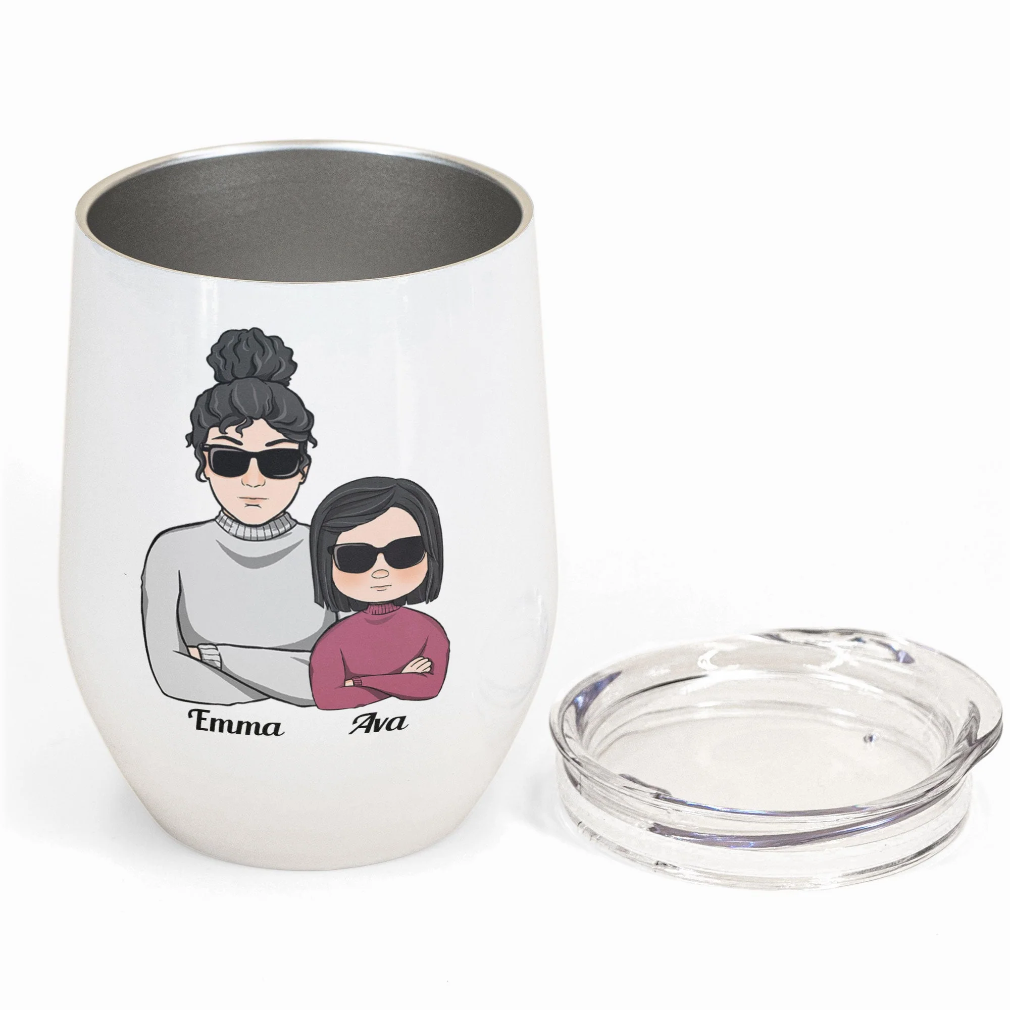 Like Mother Like Daughter Oh Crap - Personalized Wine Tumbler - Mother's Day Gift For Mom, Daughter - Image 3