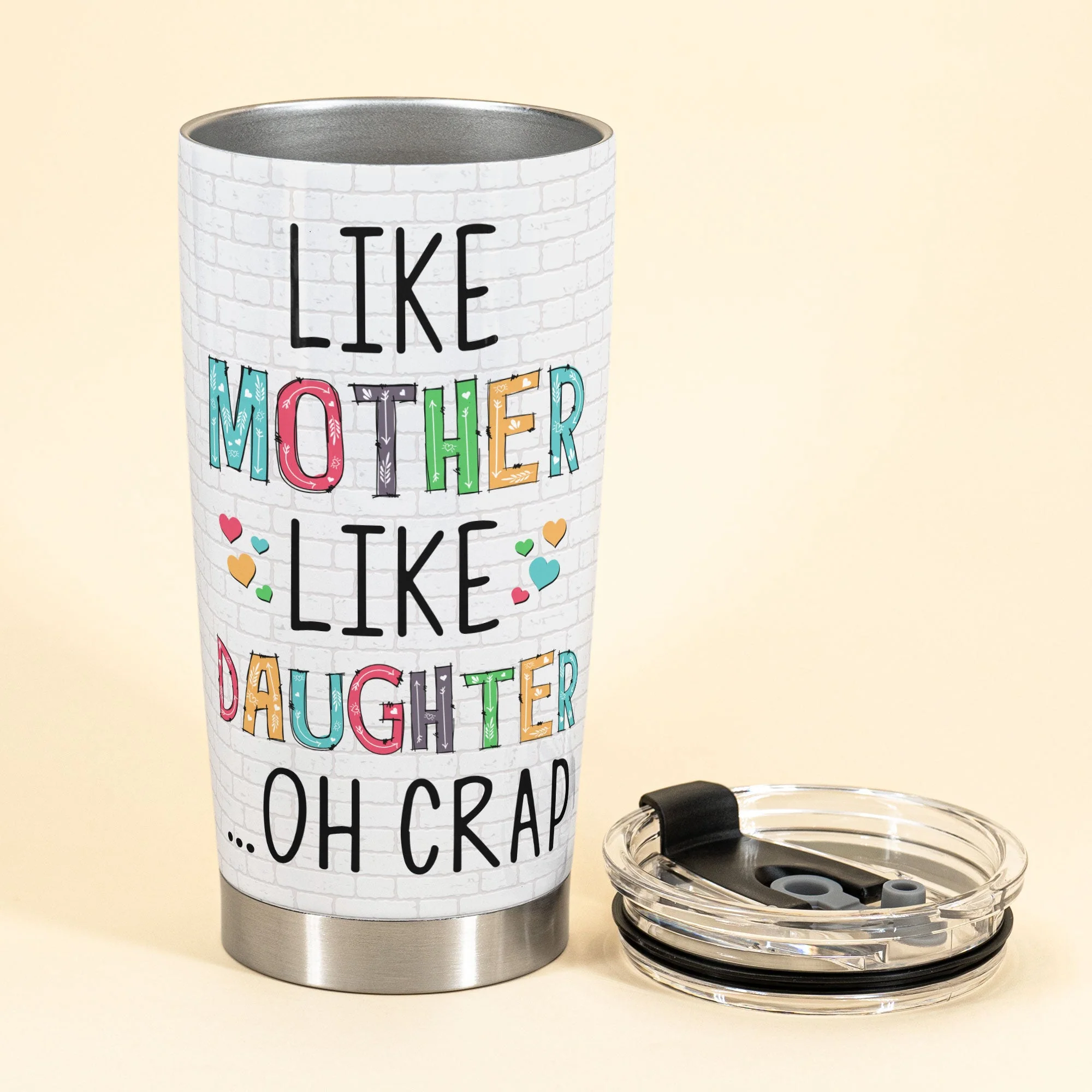 Like Mother Like Daughter Chibi - Personalized Tumbler Cup - Birthday Mother's Day For Mom Funny Gift For Daughter - Gift From Daughter, Husband, Mom - Image 3
