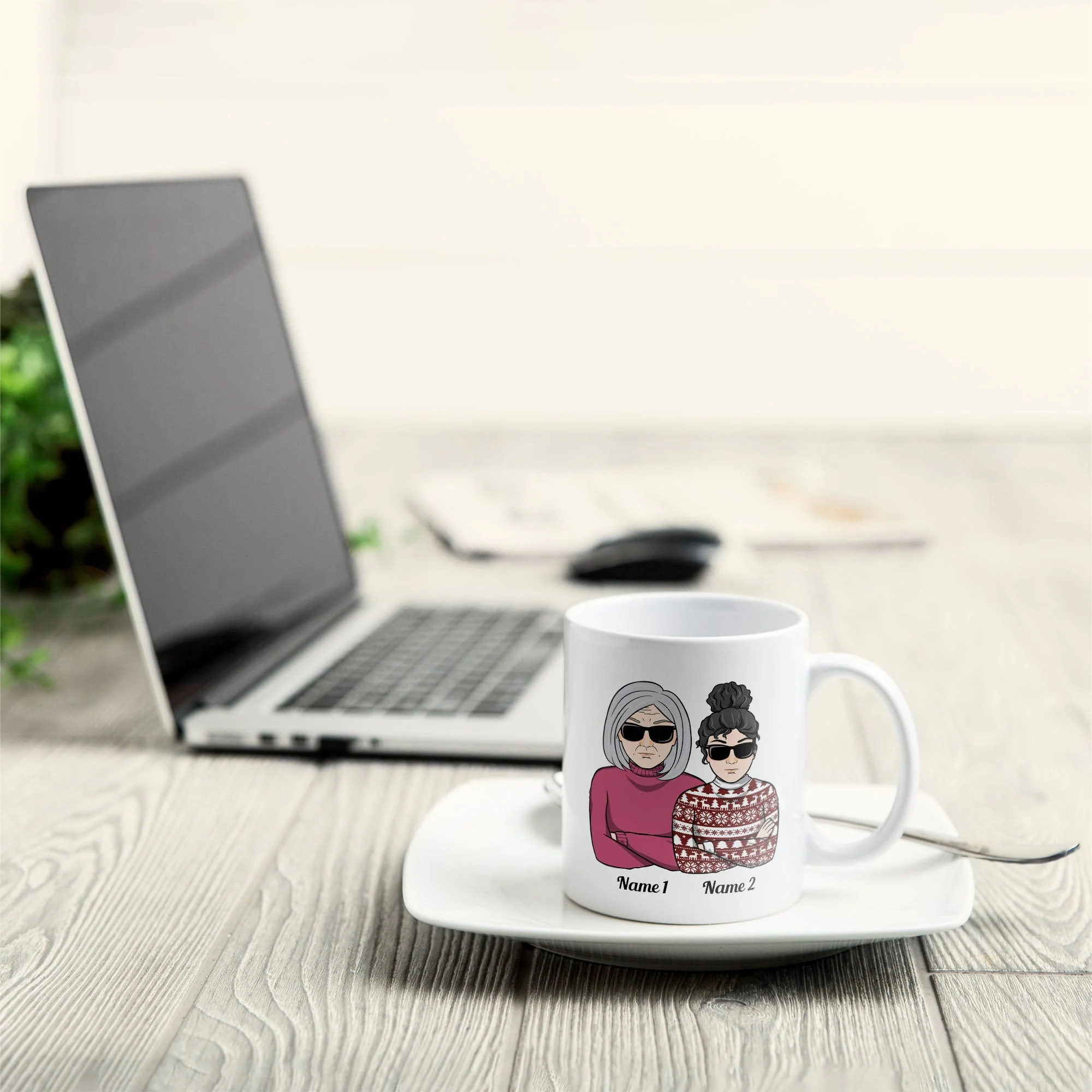 Like Mother Like Daughter Oh Crap - Personalized Mug - Image 5