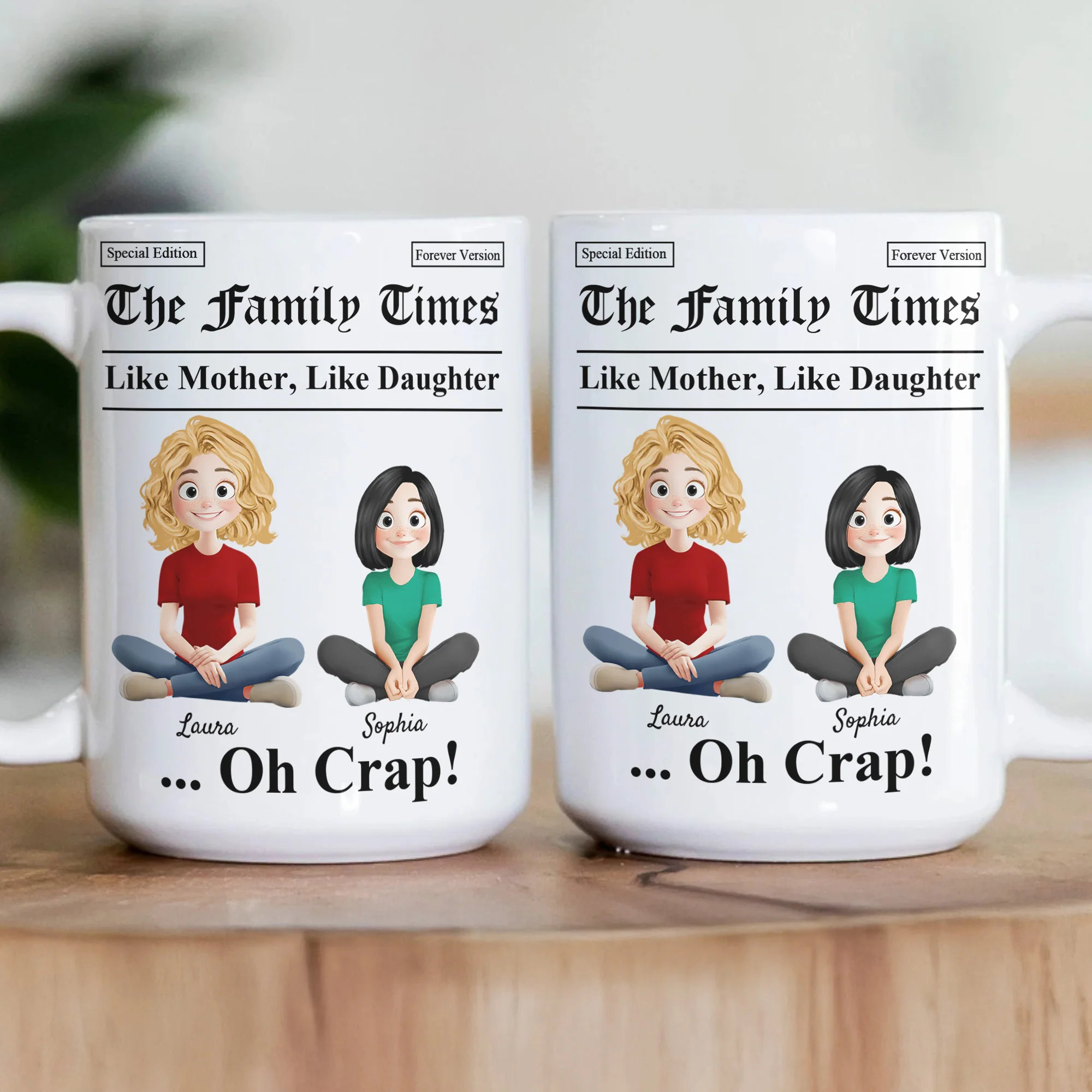 Like Mother Like Daughter, Son, Children ...Oh Crap! - Personalized Mug - Image 3