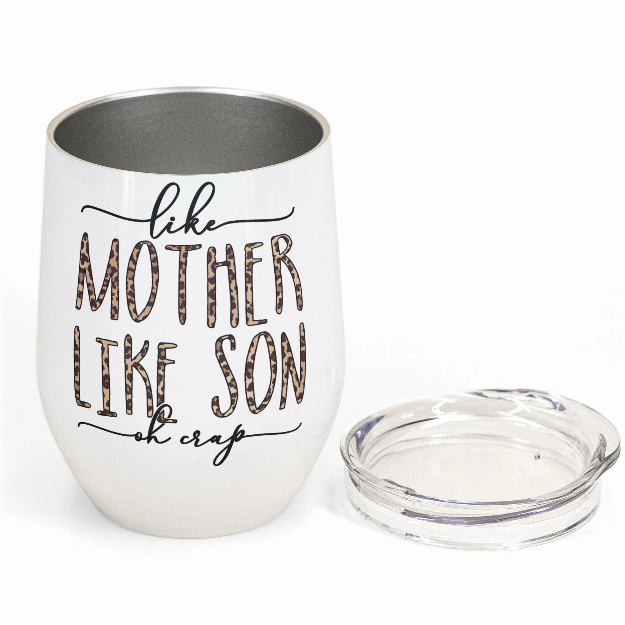Like Mother Like Son - Personalized Wine Tumbler - Birthday Gift For Mom, Grandma, Auntie, Sister - Image 3