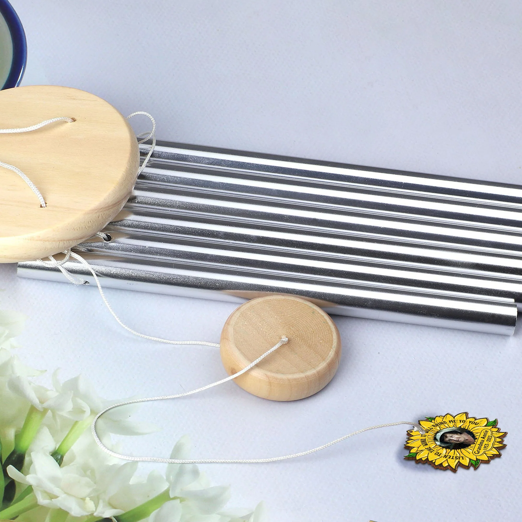 Listen To The Wind, It Will Bring Me To You - Personalized Photo Wind Chimes - Image 6