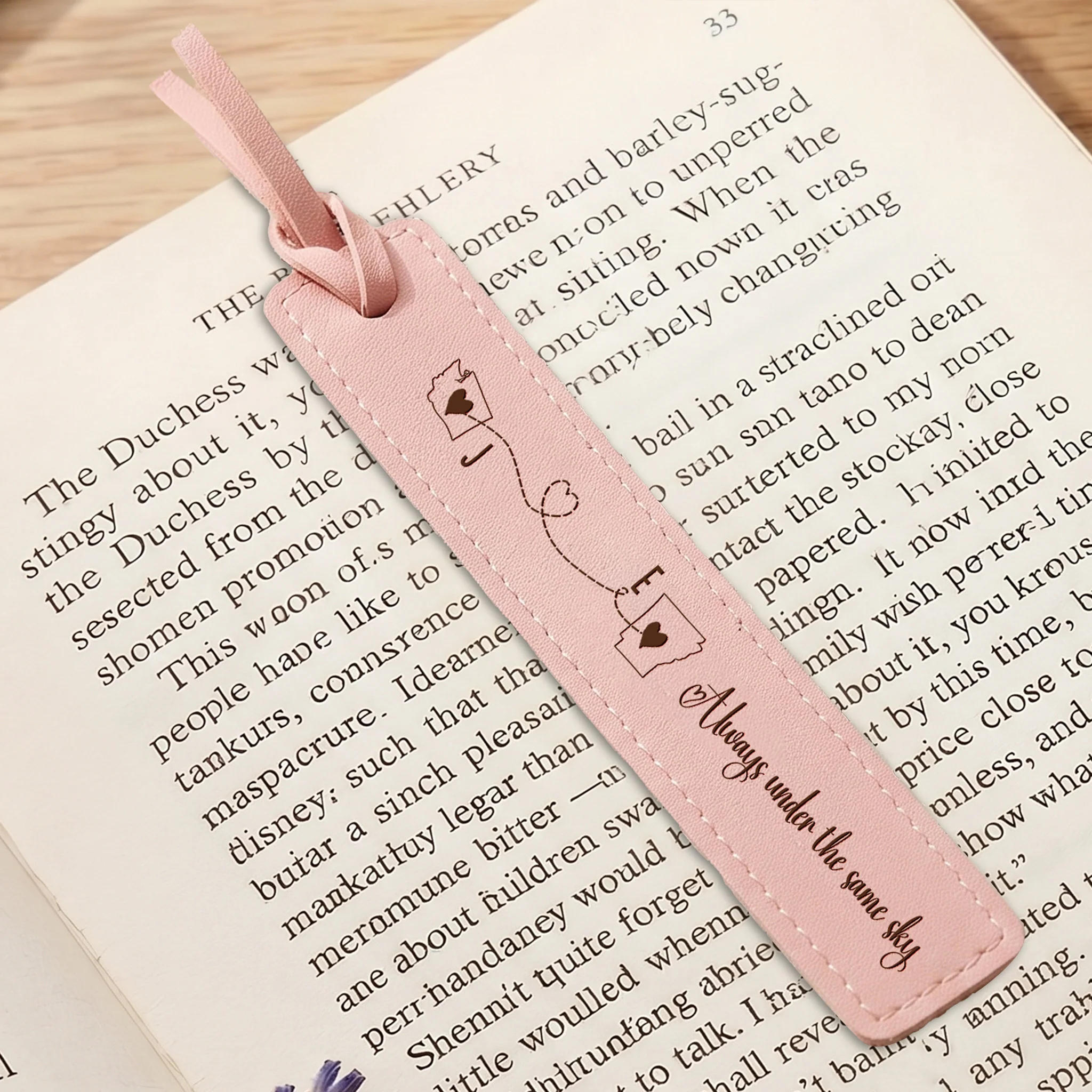 Long Distance Gifts For Book Lovers, Friendship, Couple, Family - Personalized Bookmark