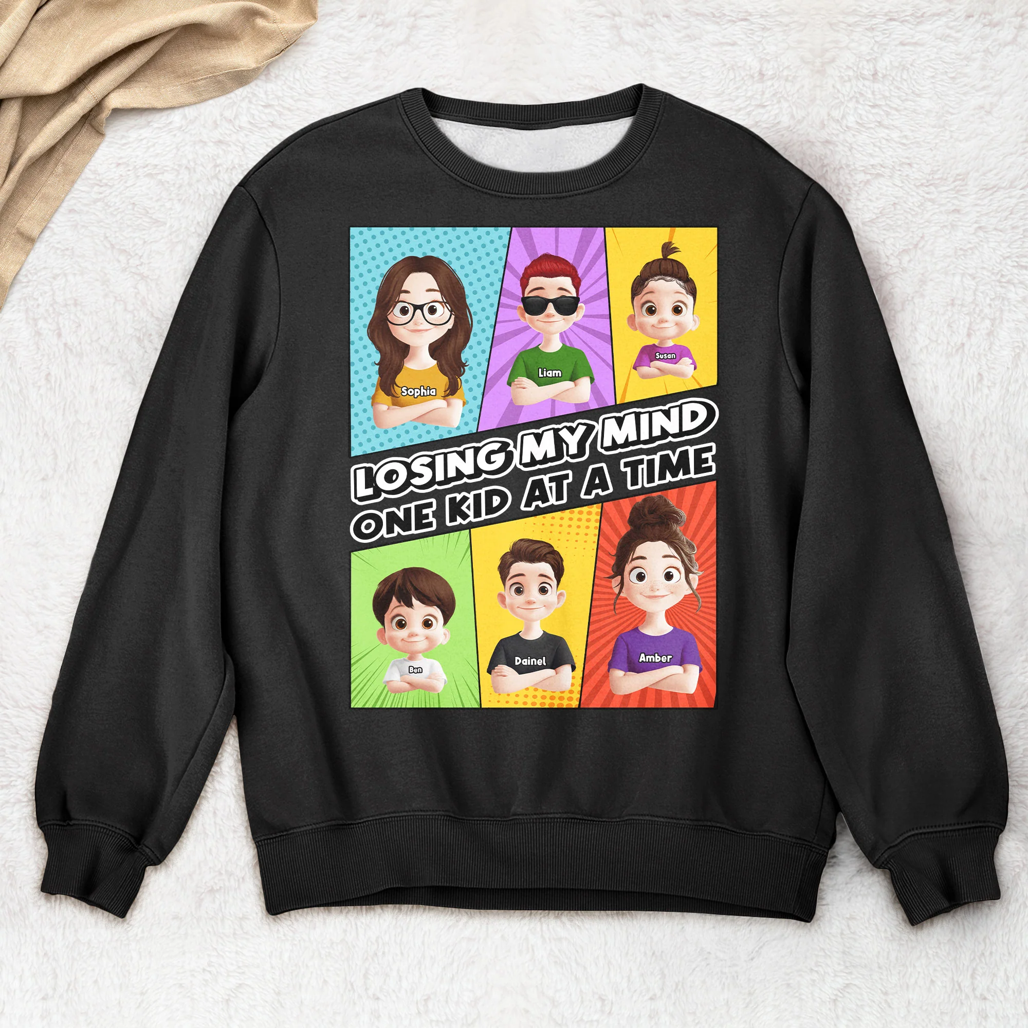 Losing My Mind One Kid At A Time - Personalized Shirt - Image 2