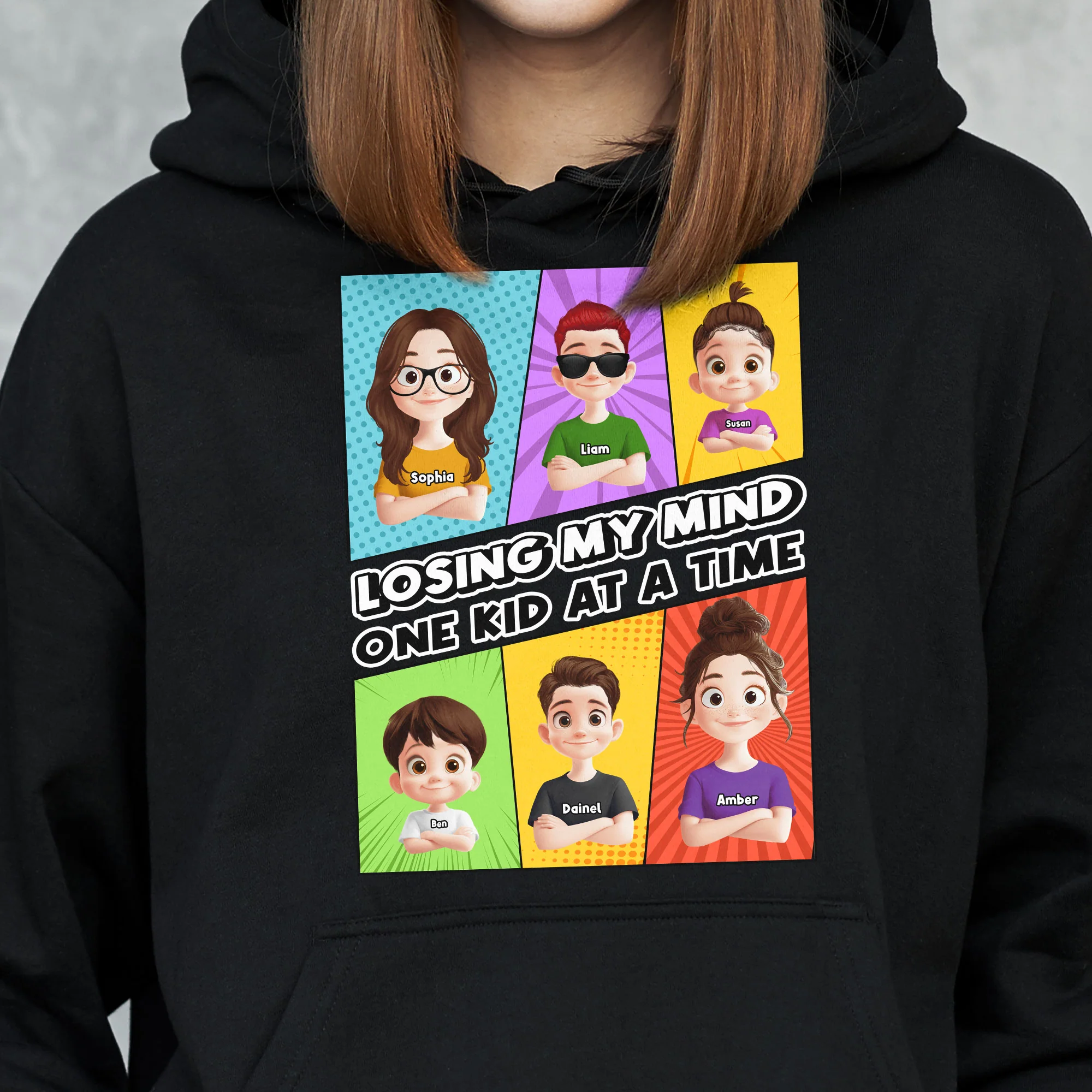 Losing My Mind One Kid At A Time - Personalized Shirt - Image 5