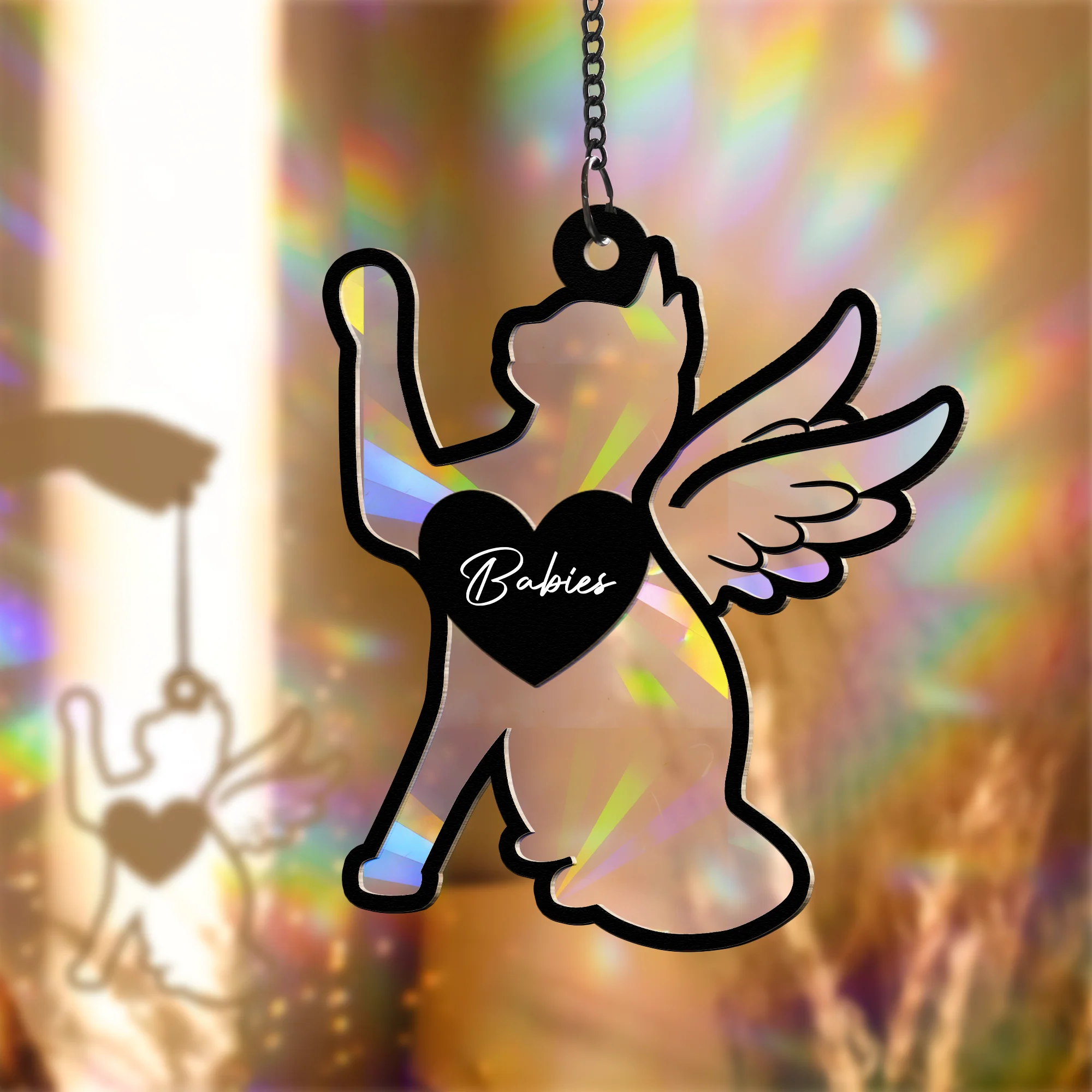 Loss Of Cat - Personalized Rainbow Suncatcher - Image 3